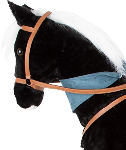 smallfoot 11178 cavallo cavalcabile nero con sella