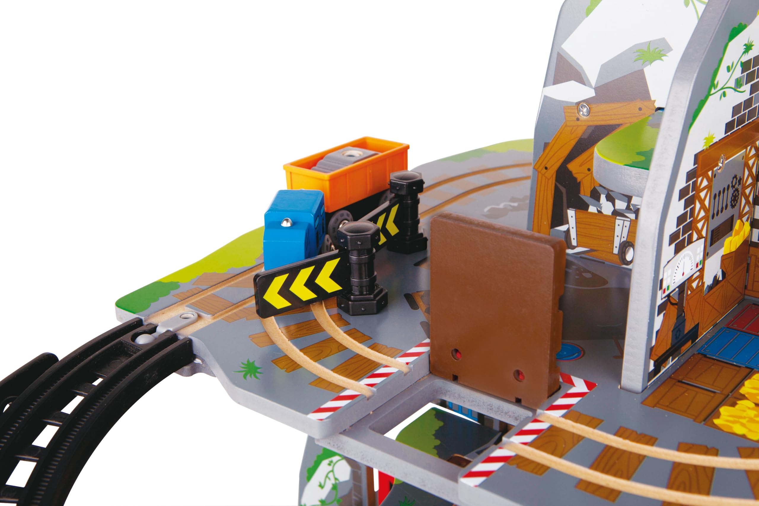 Hape Mega Miniera Montana pista trenino legno 32 pezzi