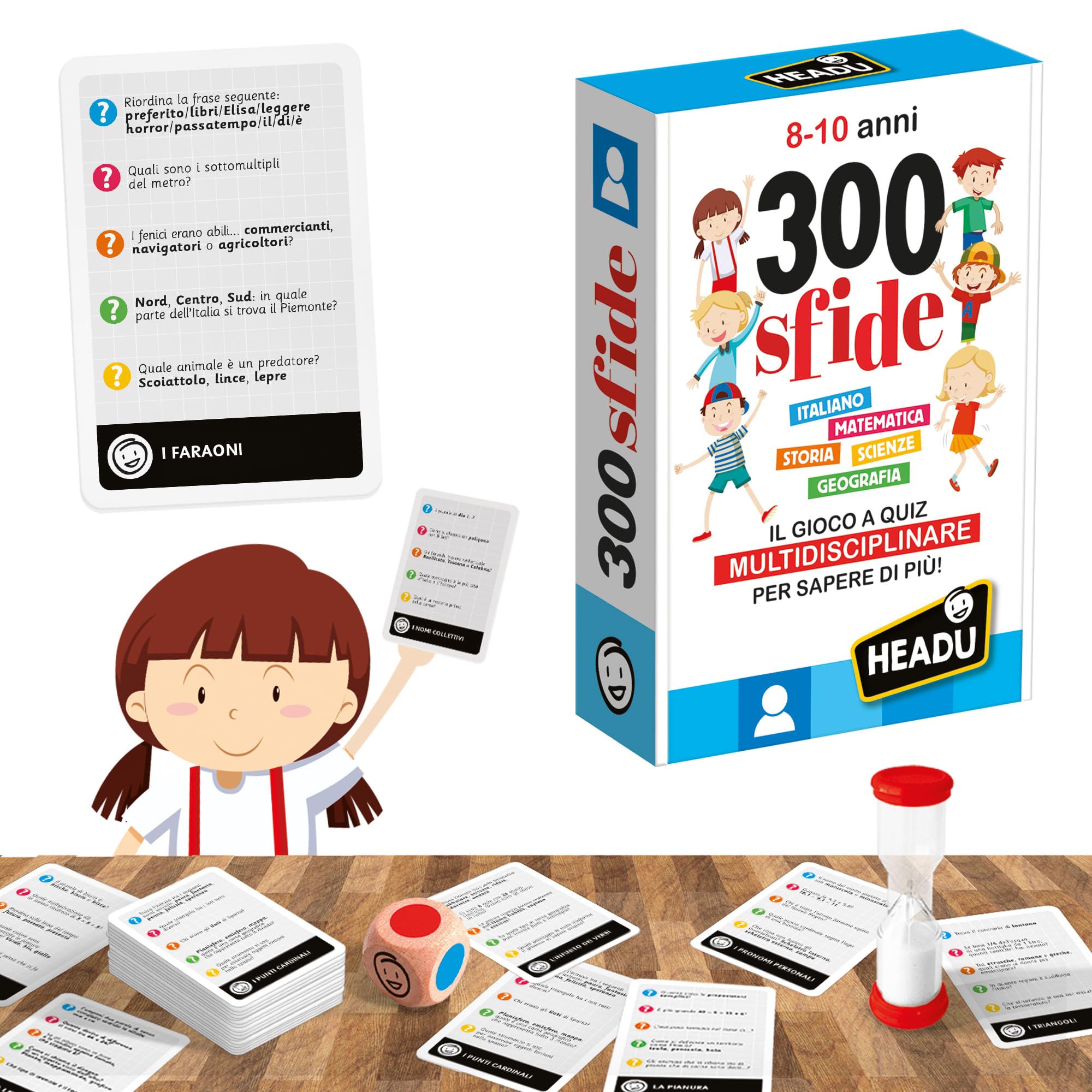 Headu 300 Sfide 8-10 Anni gioco quiz scuola primaria 500 quiz
