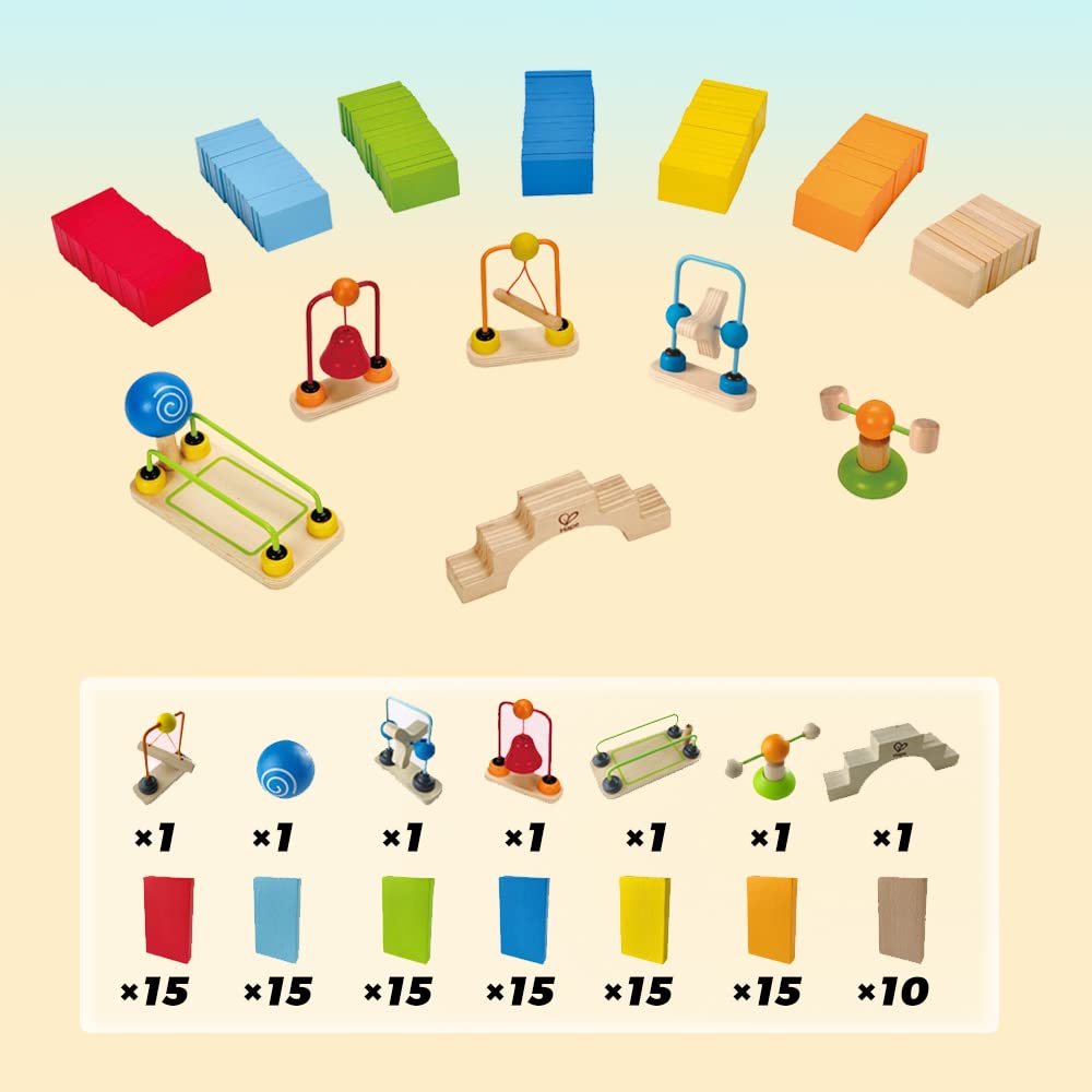 Hape Domino Dinamici set domino legno 107 pezzi multicolore