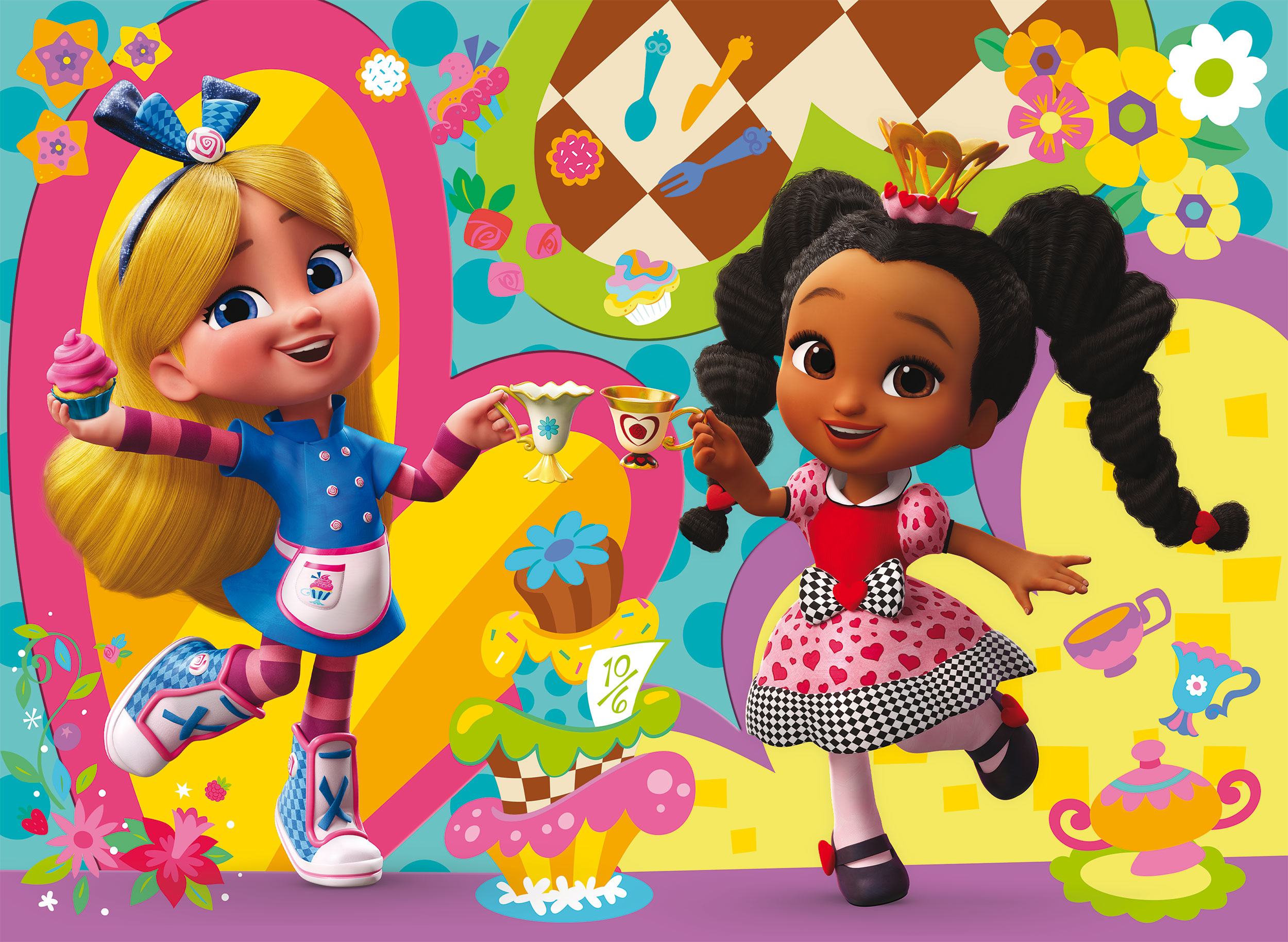 Lisciani Disney Puzzle DF Maxi Floor 24 Alice puzzle da colorare