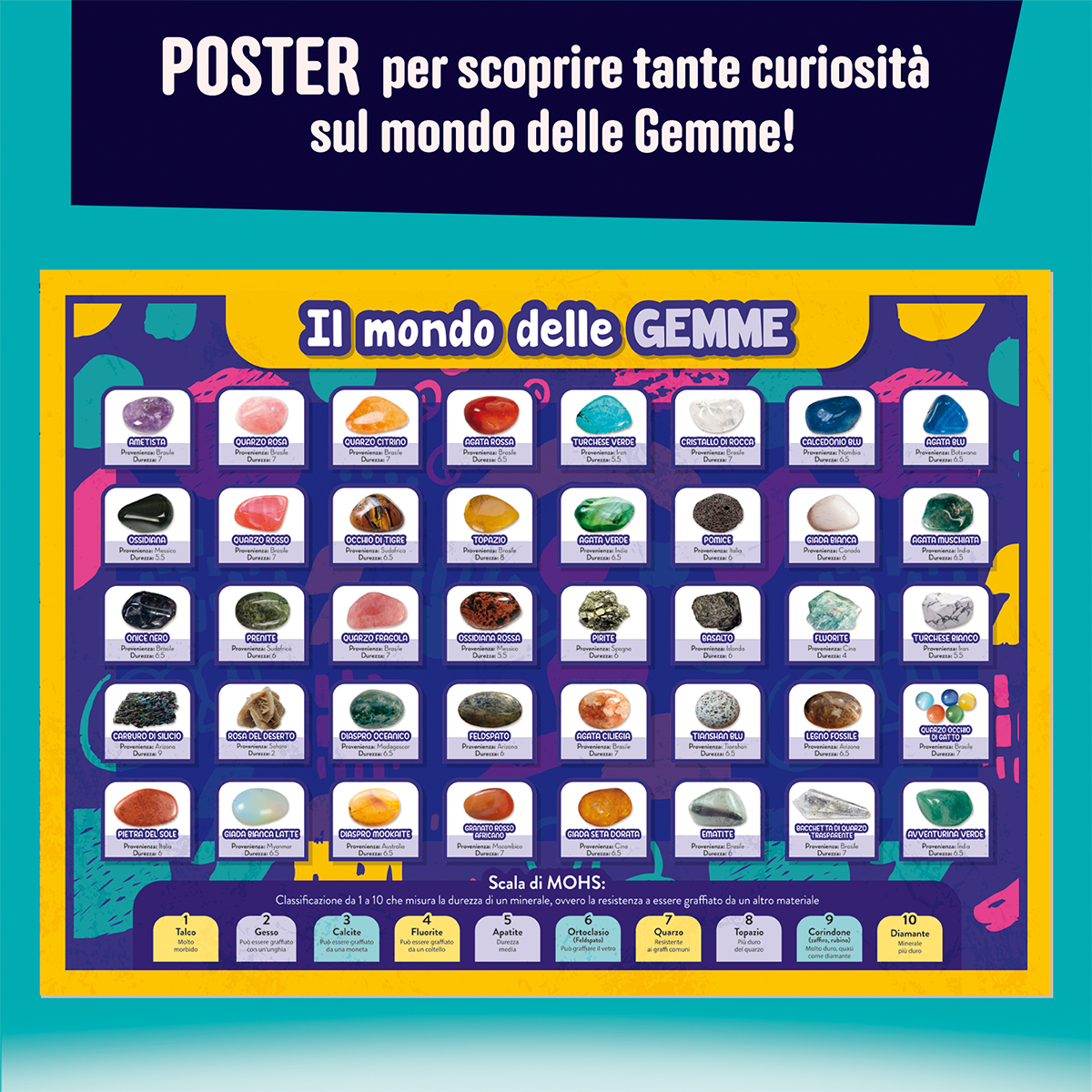 Lisciani I'm a Genius Grande Laboratorio Gemme kit scavo 40 gemme