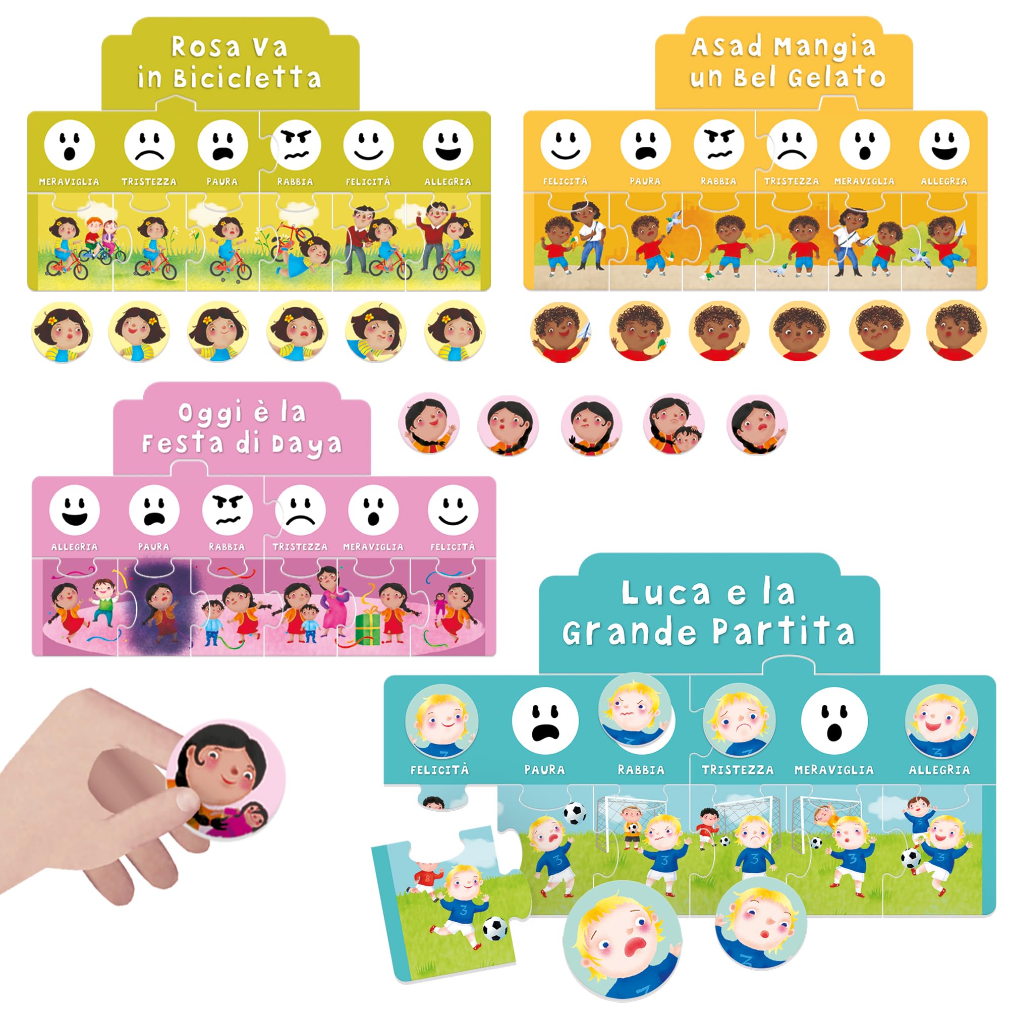 Headu Tombola Emozioni gioco educativo 3-6 anni