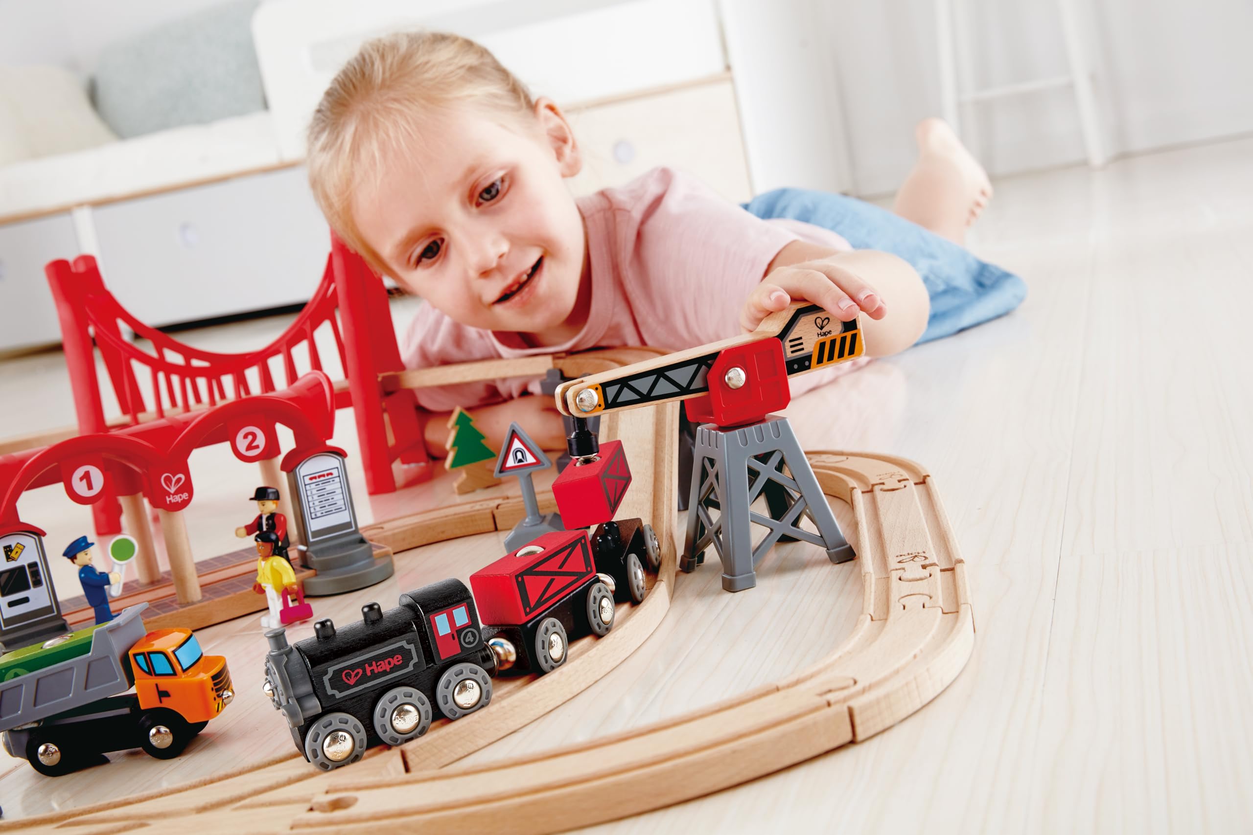 Hape Treno Merci Vapore Classico Vintage trenino legno
