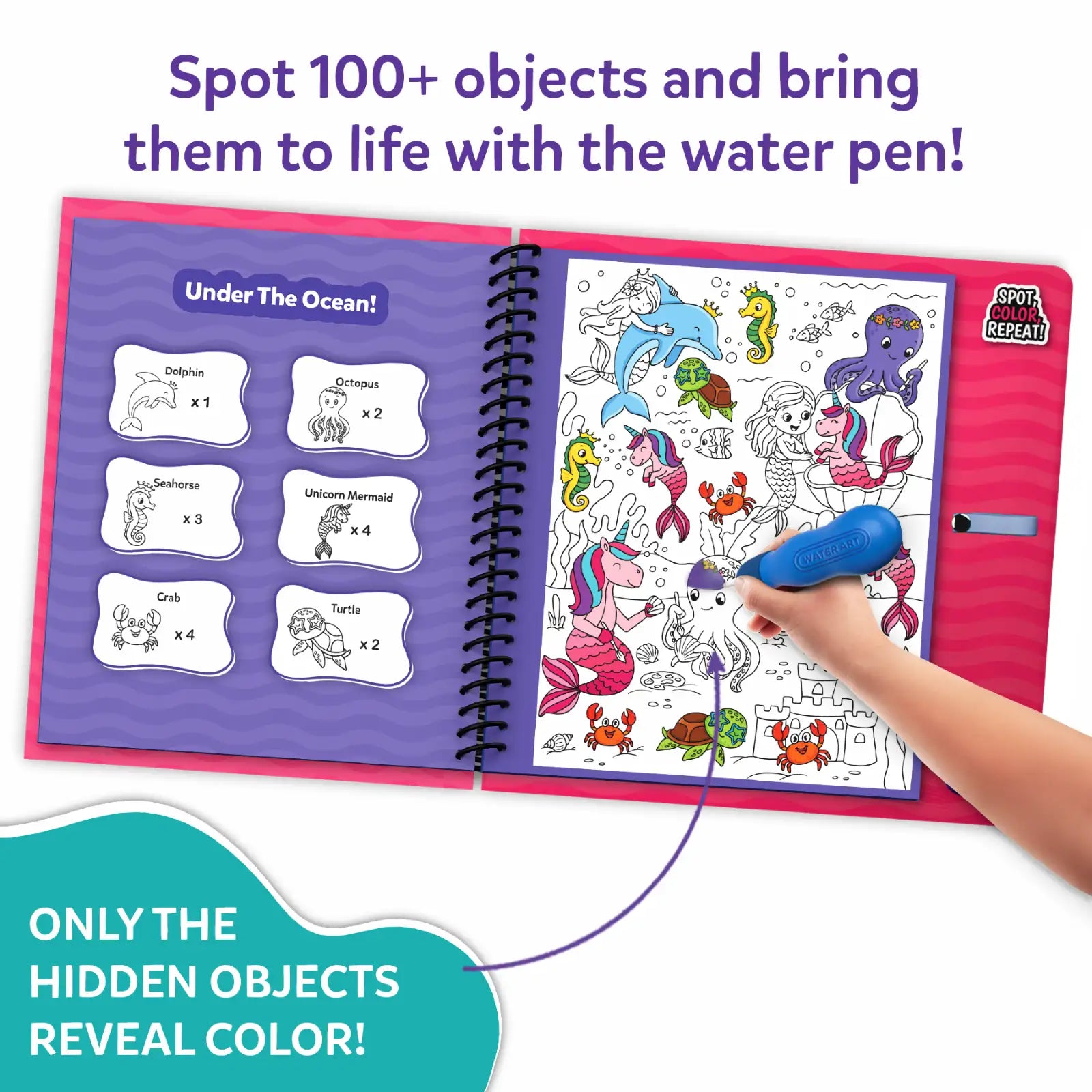 Skillmatics Water Spotter Unicorns Princesses libro acqua 4-8 anni