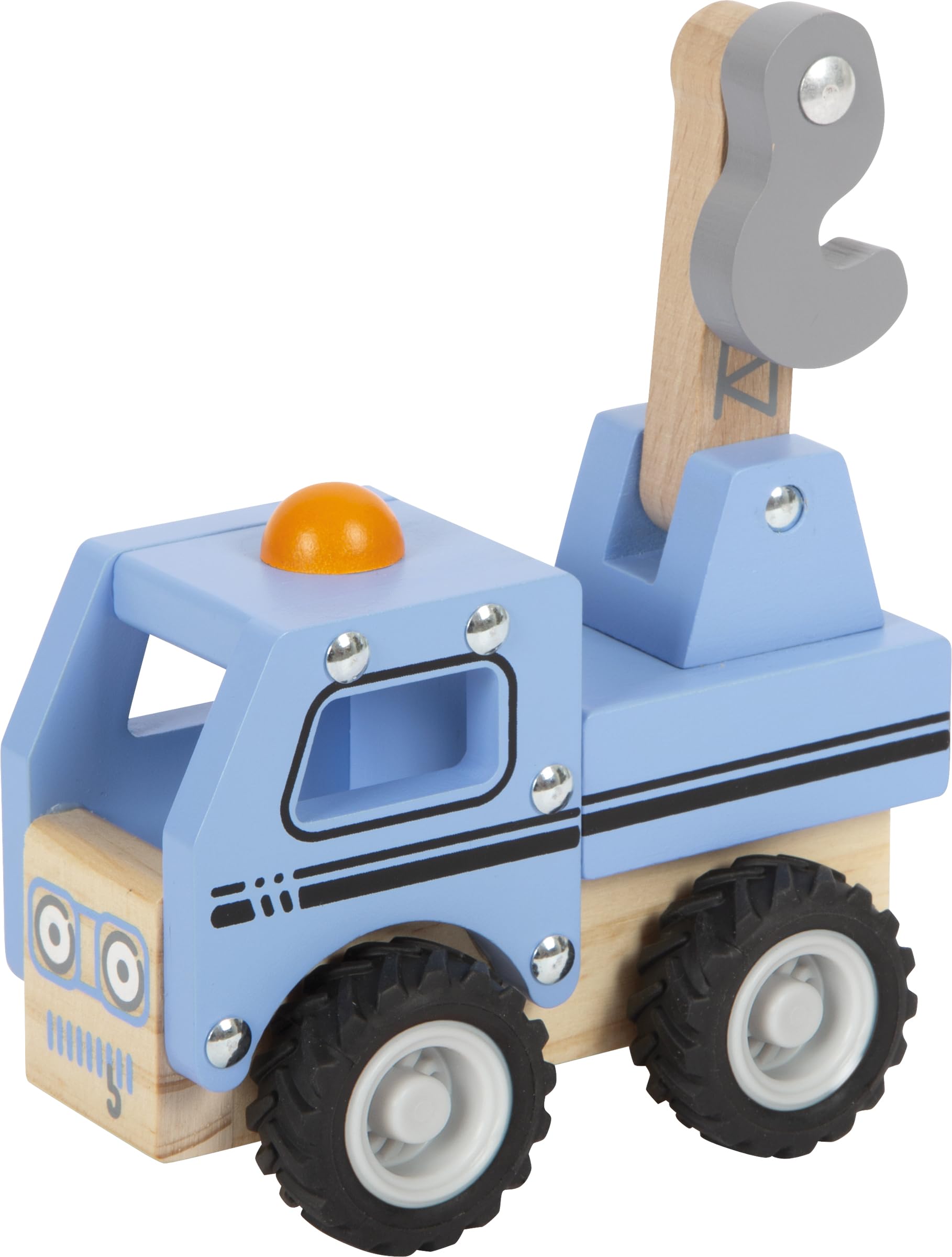 smallfoot 12446 carro attrezzi legno gru 19 cm