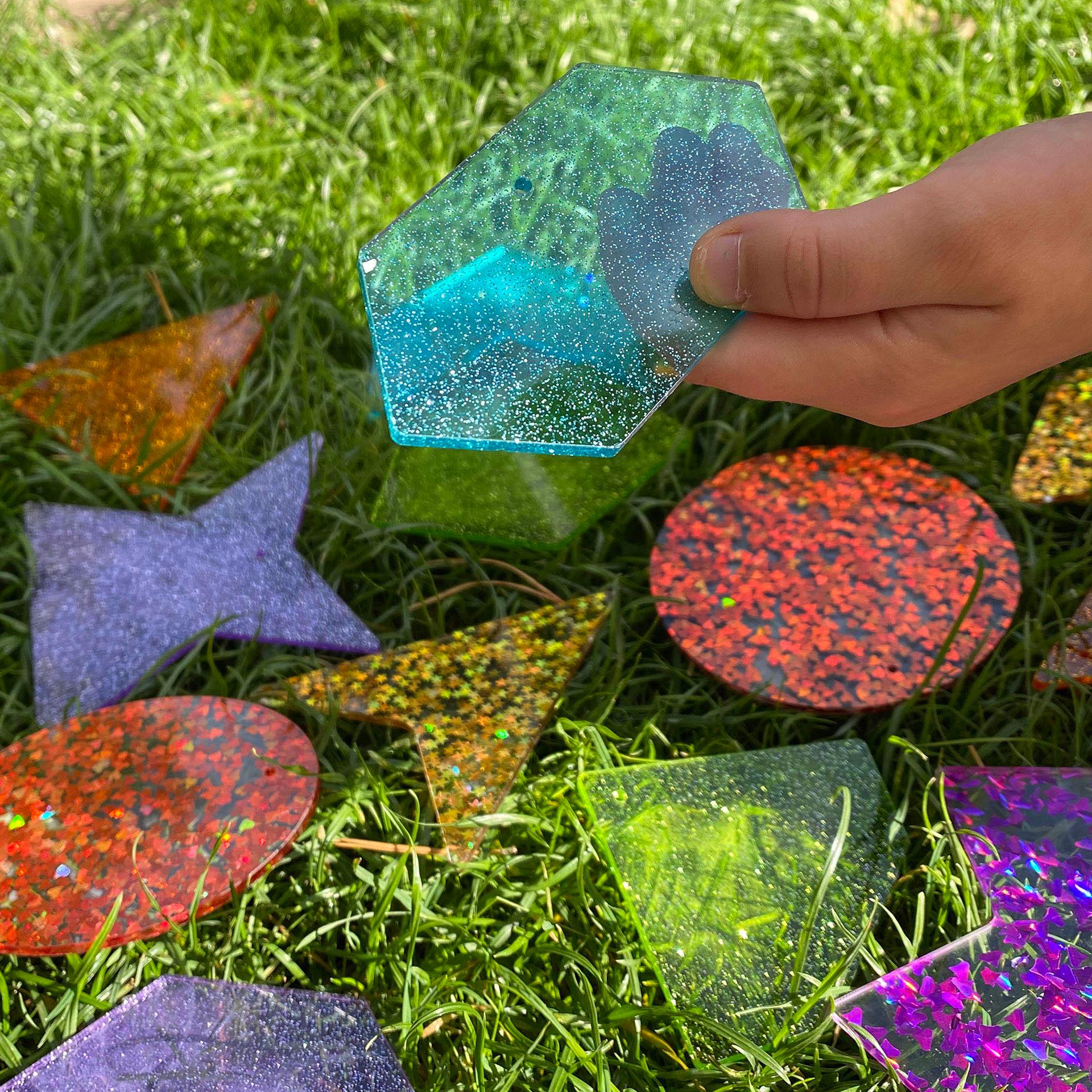 Tickit Rainbow Glitter Shapes forme 21 pezzi glitter colori