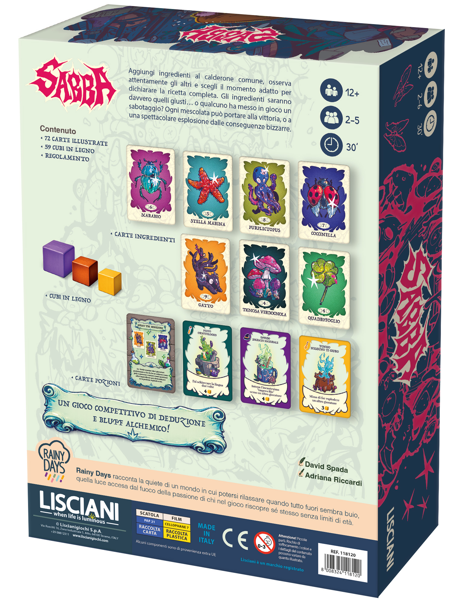 Lisciani Rainy Days Sabba gioco da tavolo ricette magiche