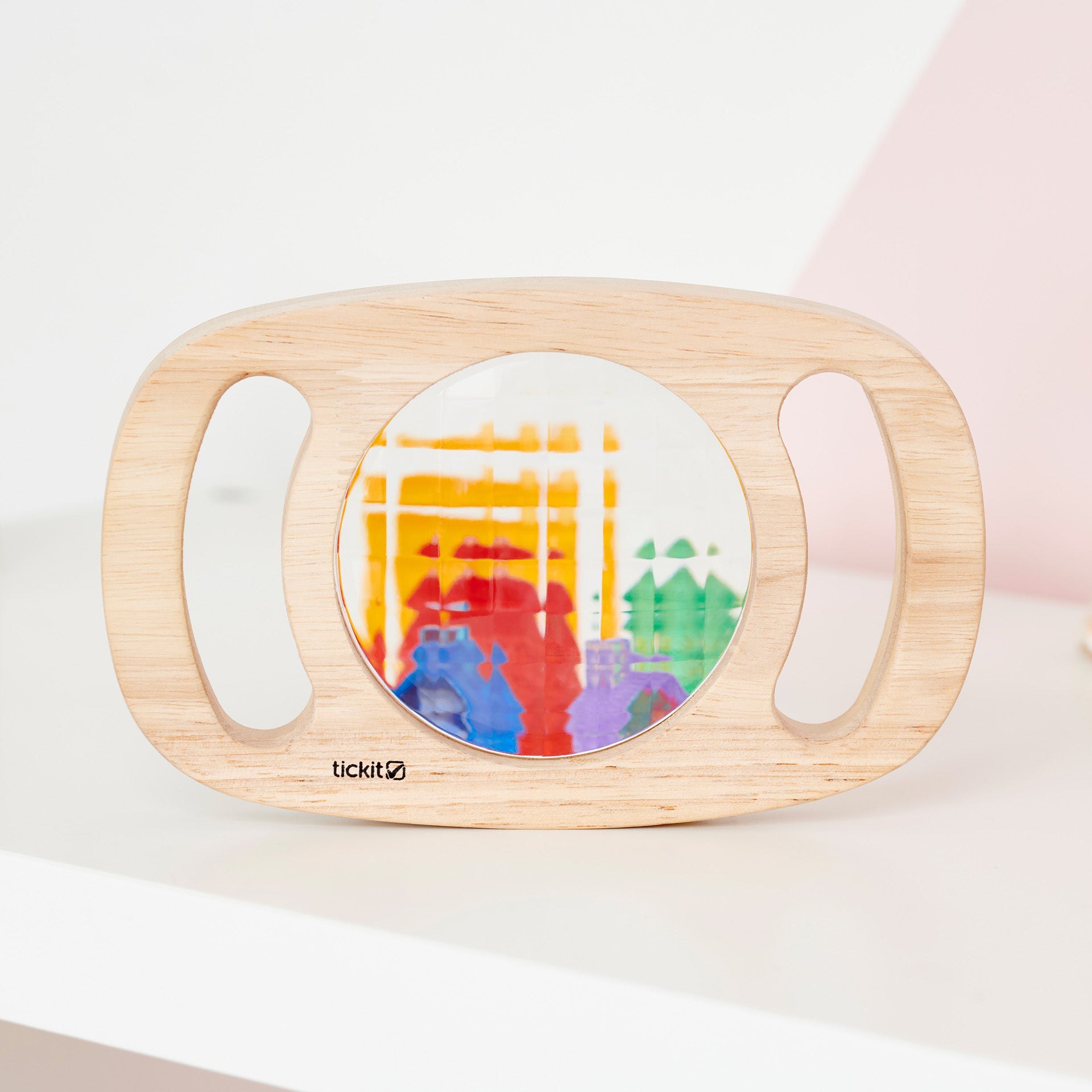 Tickit Easy Hold Kaleidoscope pannello legno sensoriale