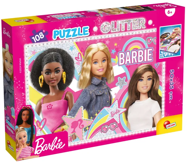 Lisciani Barbie Glitter 108 puzzle con glitter adesivo