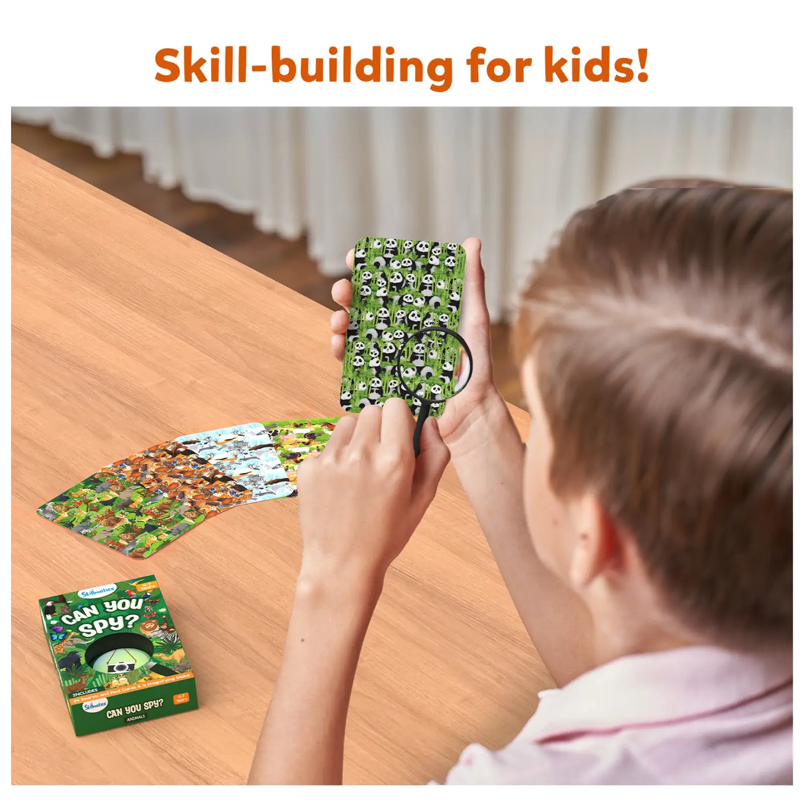 Skillmatics Can You Spy gioco osservazione animali 4-7 anni