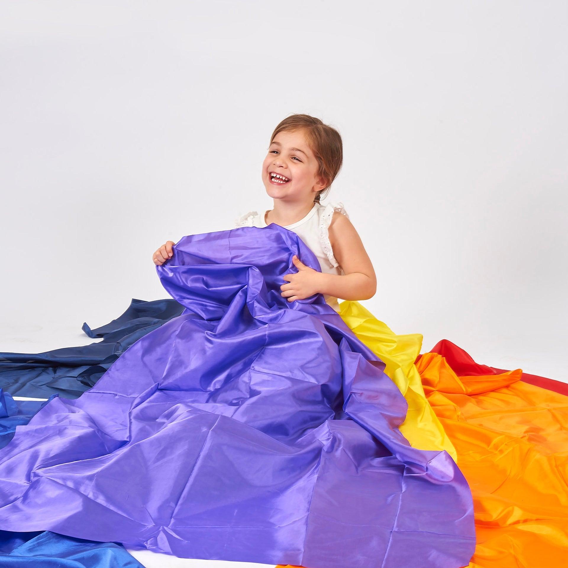 Tickit Rainbow Habutae Fabric Pack teli sensoriali 7 pezzi arcobaleno
