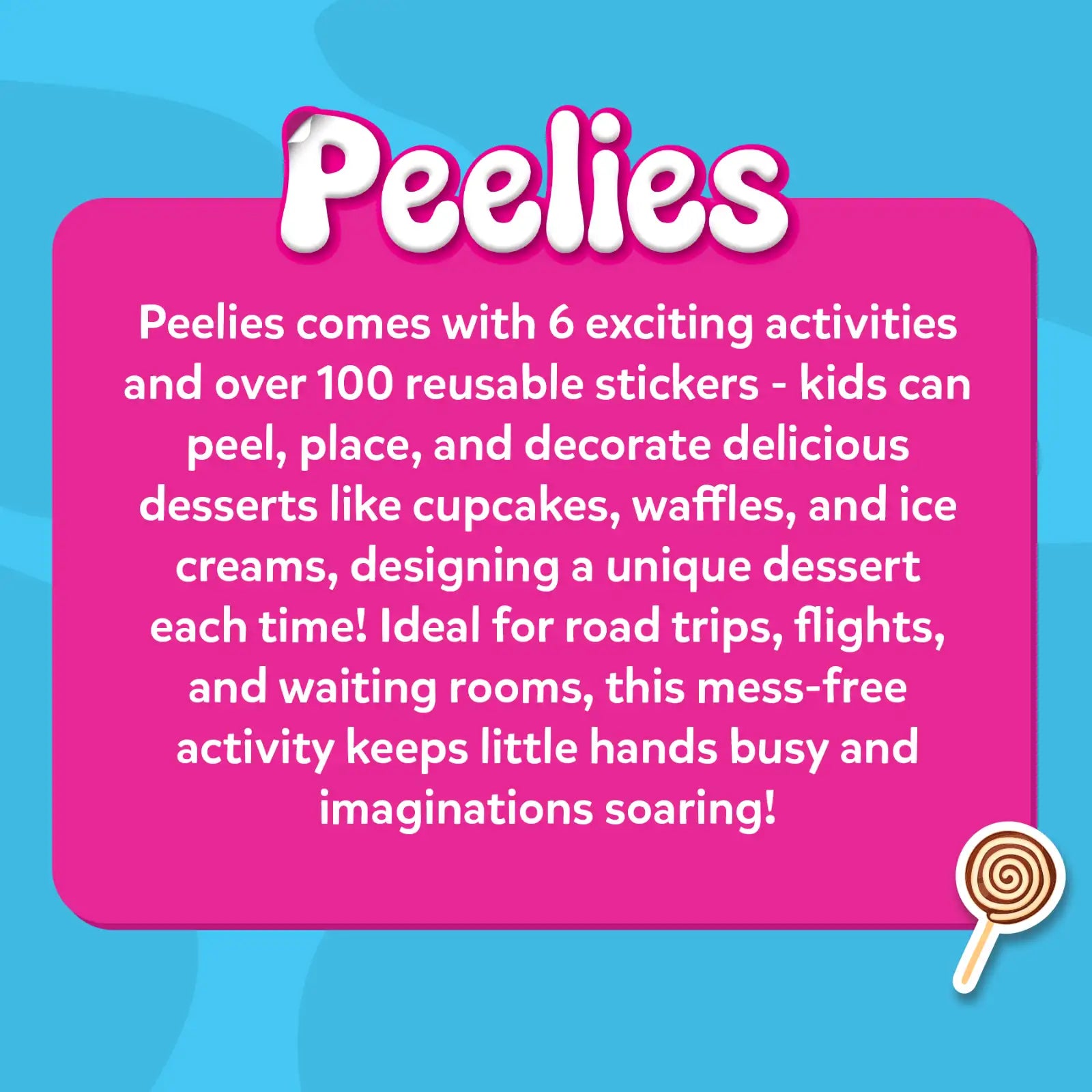 Skillmatics Peelies Dessert Chef libro adesivi 100+ dolci 3+