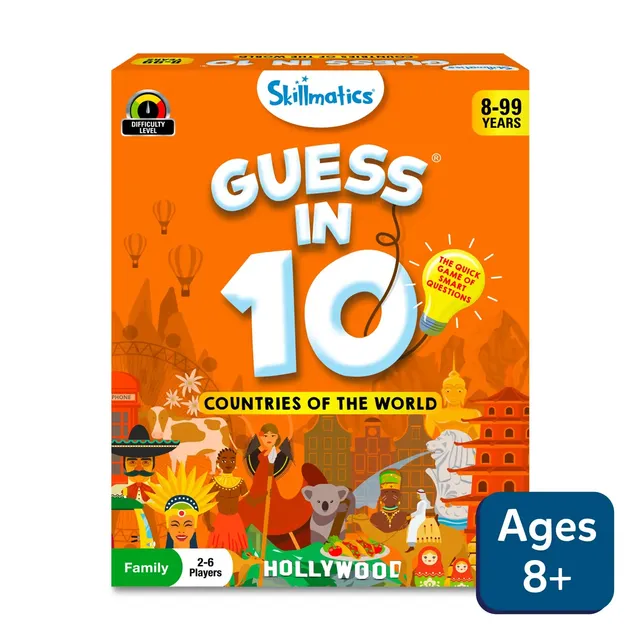 Skillmatics Guess in 10 Countries World gioco carte paesi 8+ anni