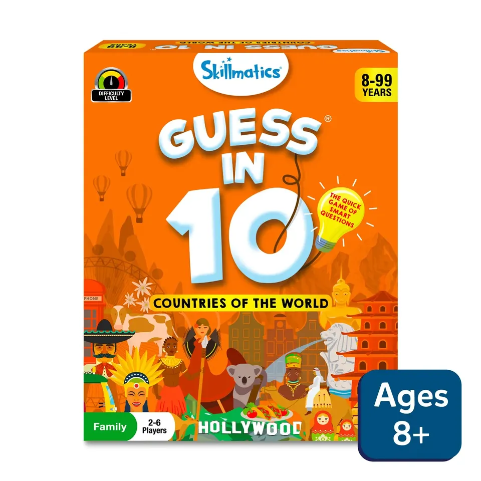 Skillmatics Guess in 10 Countries World gioco carte paesi 8+ anni