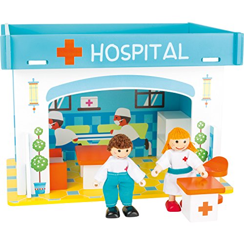 smallfoot 10857 ospedale giocattolo legno con accessori