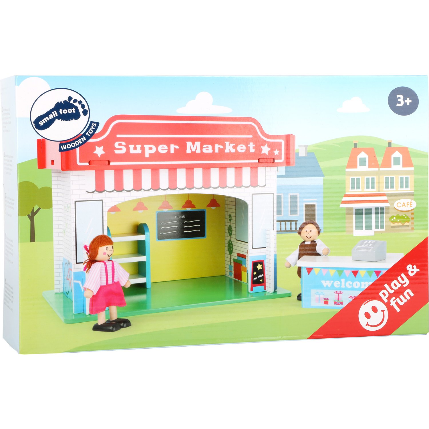 smallfoot 10853 casa supermercato legno con accessori