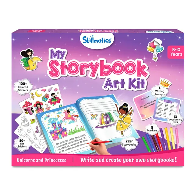 Skillmatics My Storybook Unicorns Princesses kit creativo 5-10 anni