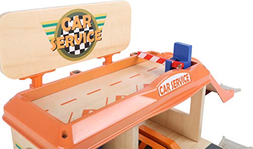 smallfoot 10901 stazione di servizio legno con autolavaggio