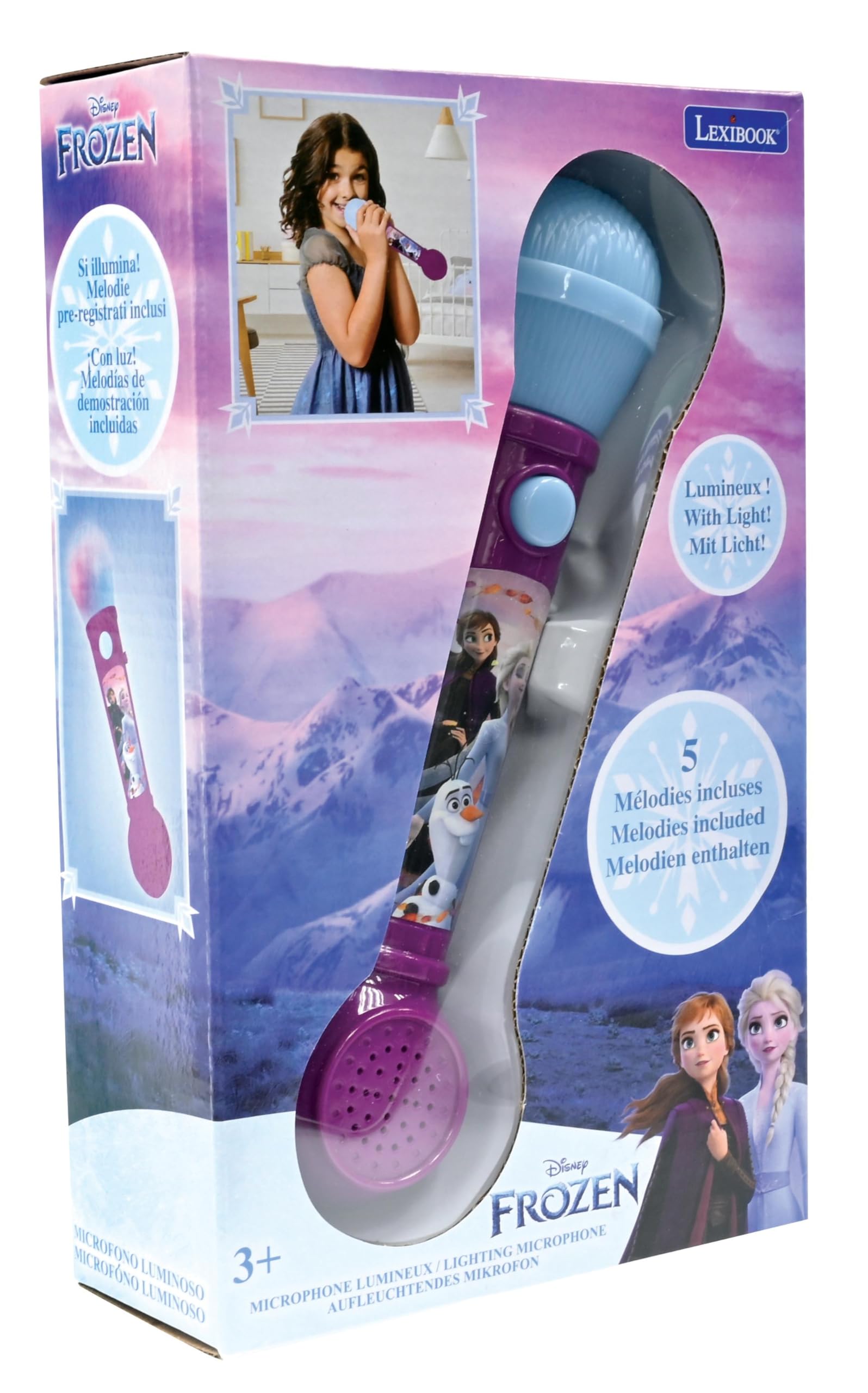 Lexibook Frozen MIC80FZLXB microfono luminoso blu rosso