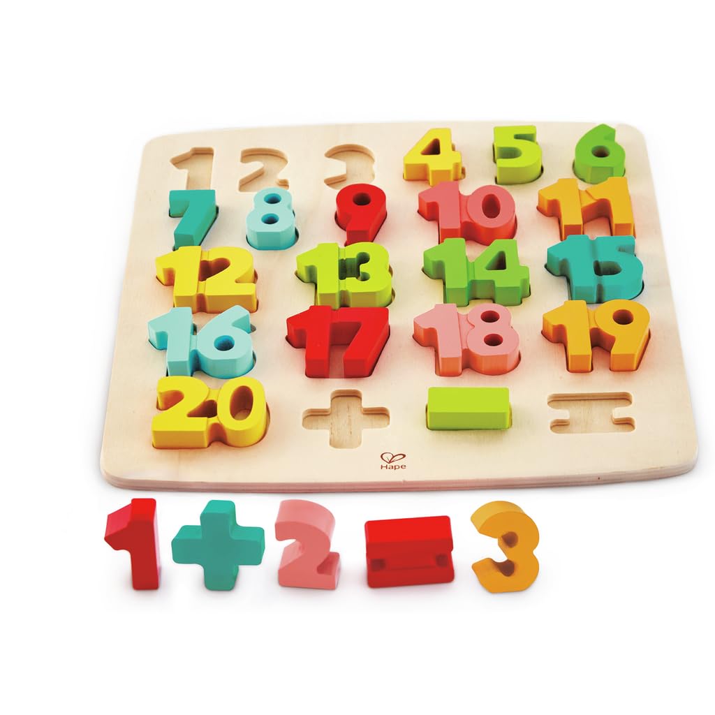 Hape Puzzle Matematico Legno Numeri fino a 20 per Contare