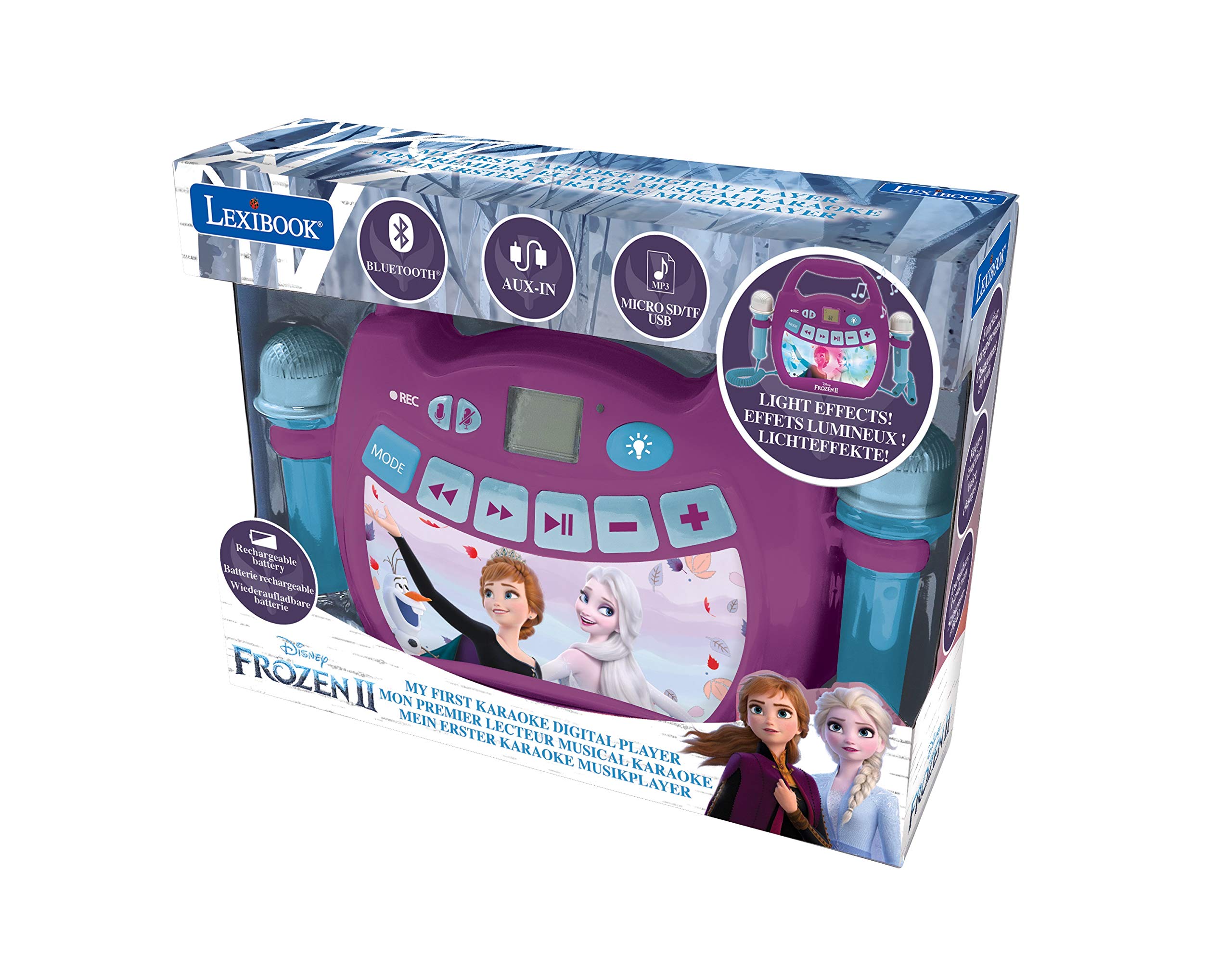 Lexibook Frozen MP320FZZLXB lettore karaoke viola 2 microfoni