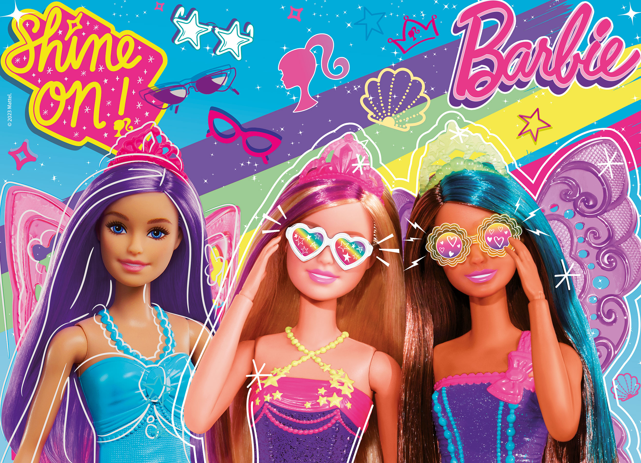 Lisciani Barbie Maxifloor 4x48 puzzle bambini scintillante