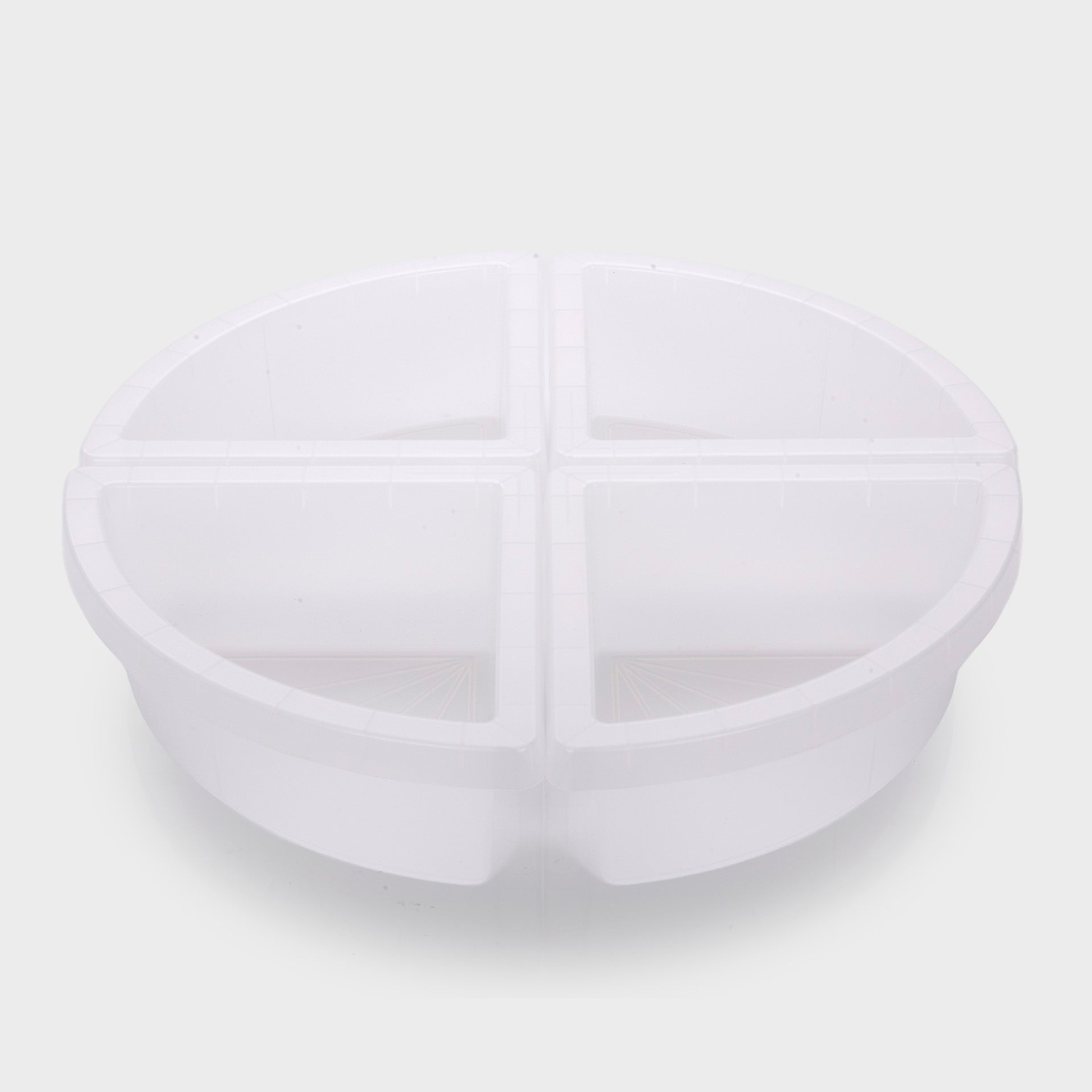 Tickit Discovery Clear Quadrant Trays Vassoi 4 Pezzi Fondi