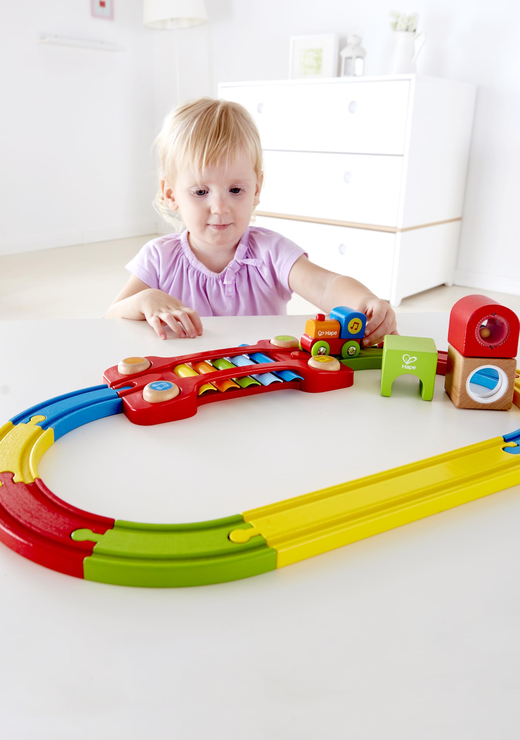 Hape pista treno musicale gioco legno sensoriale xilofono