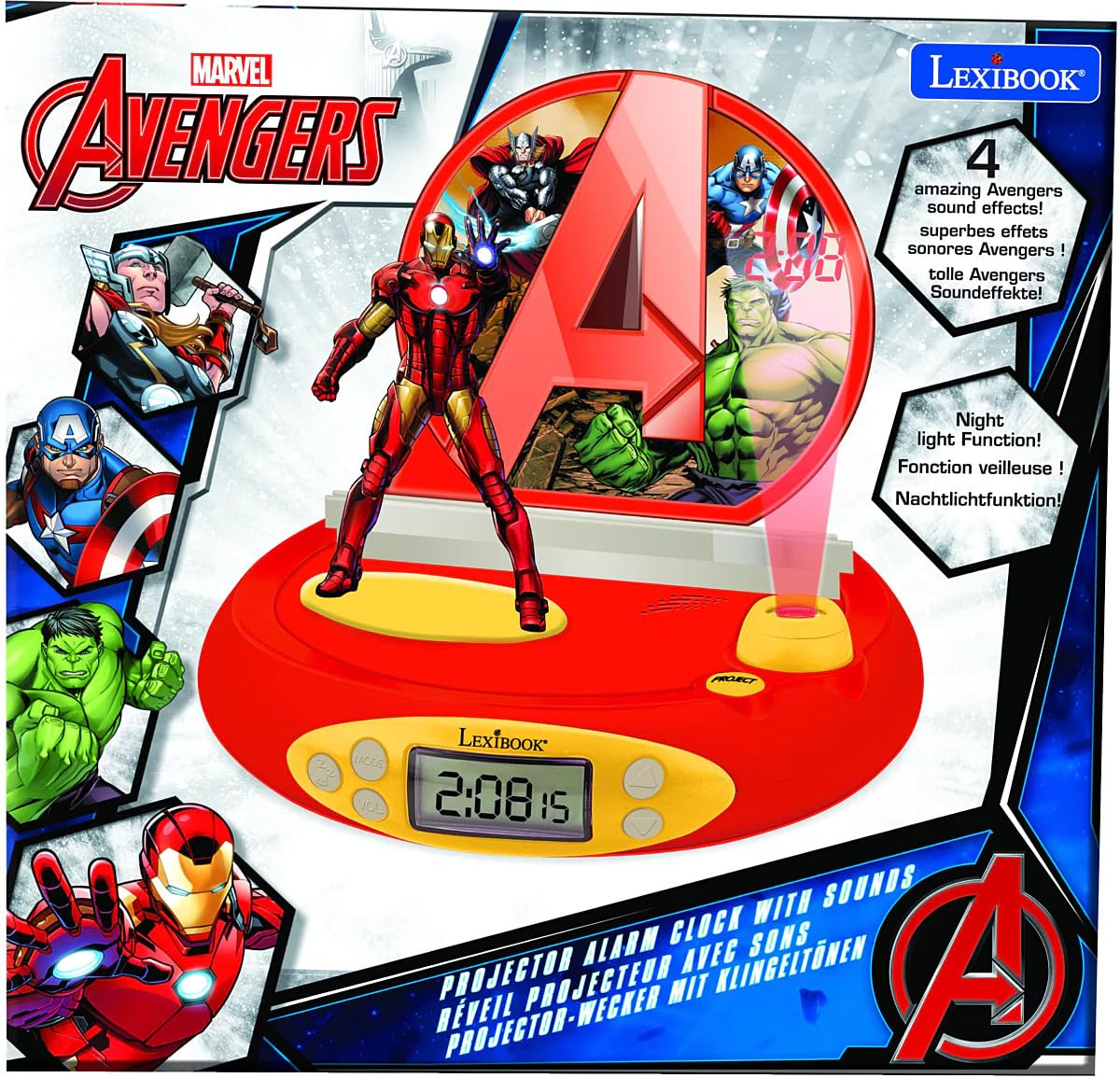 Lexibook Avengers Iron Man RP510AV sveglia proiettore