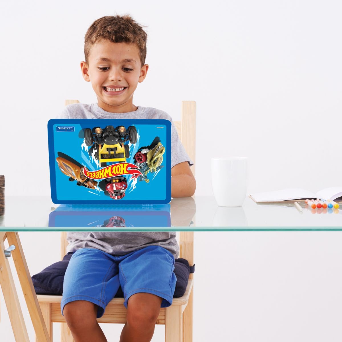 Hot Wheels JC598HWi1 laptop educativo bilingue bambini