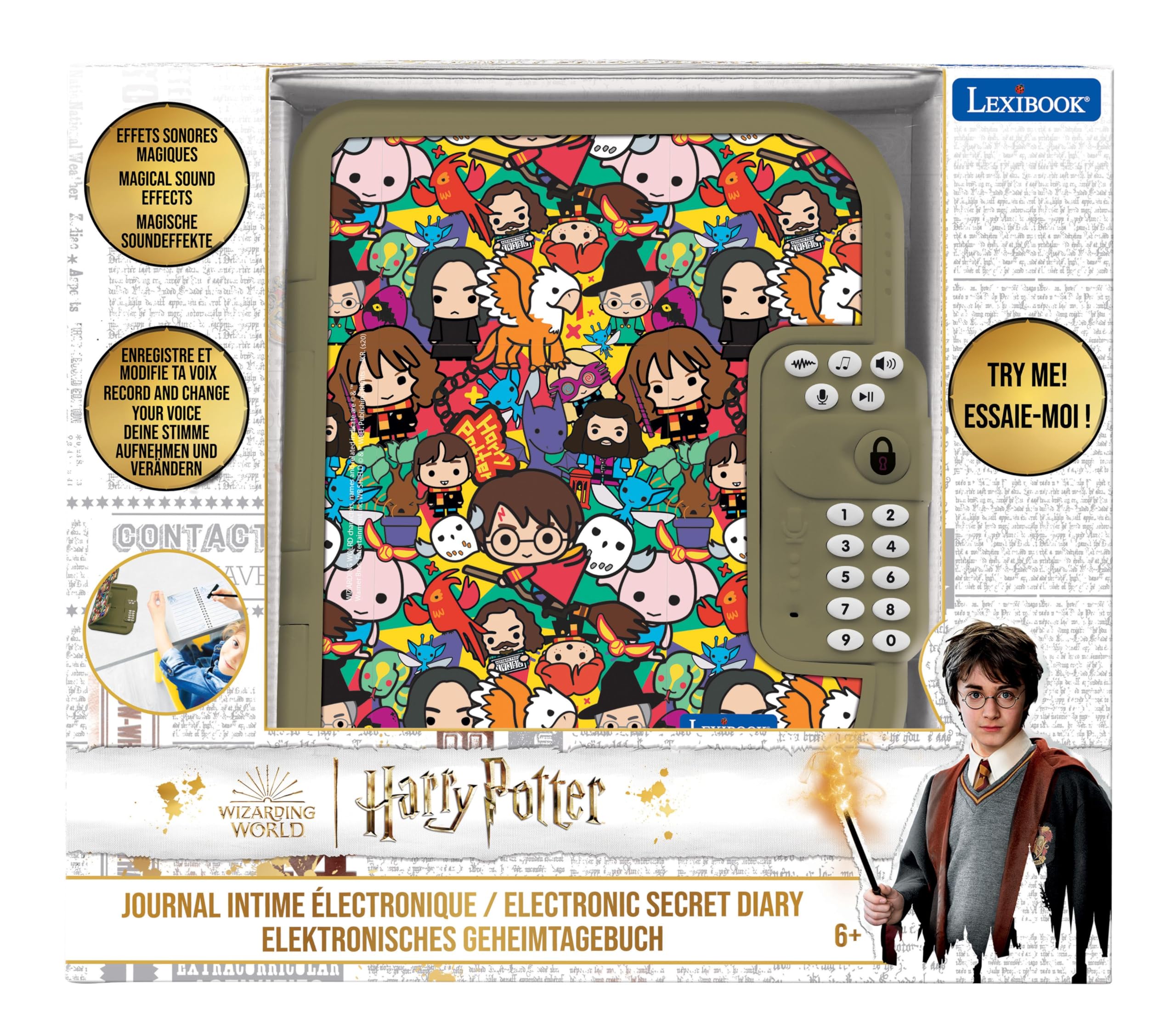 Lexibook Harry Potter SD50HPLXB diario segreto elettronico oro