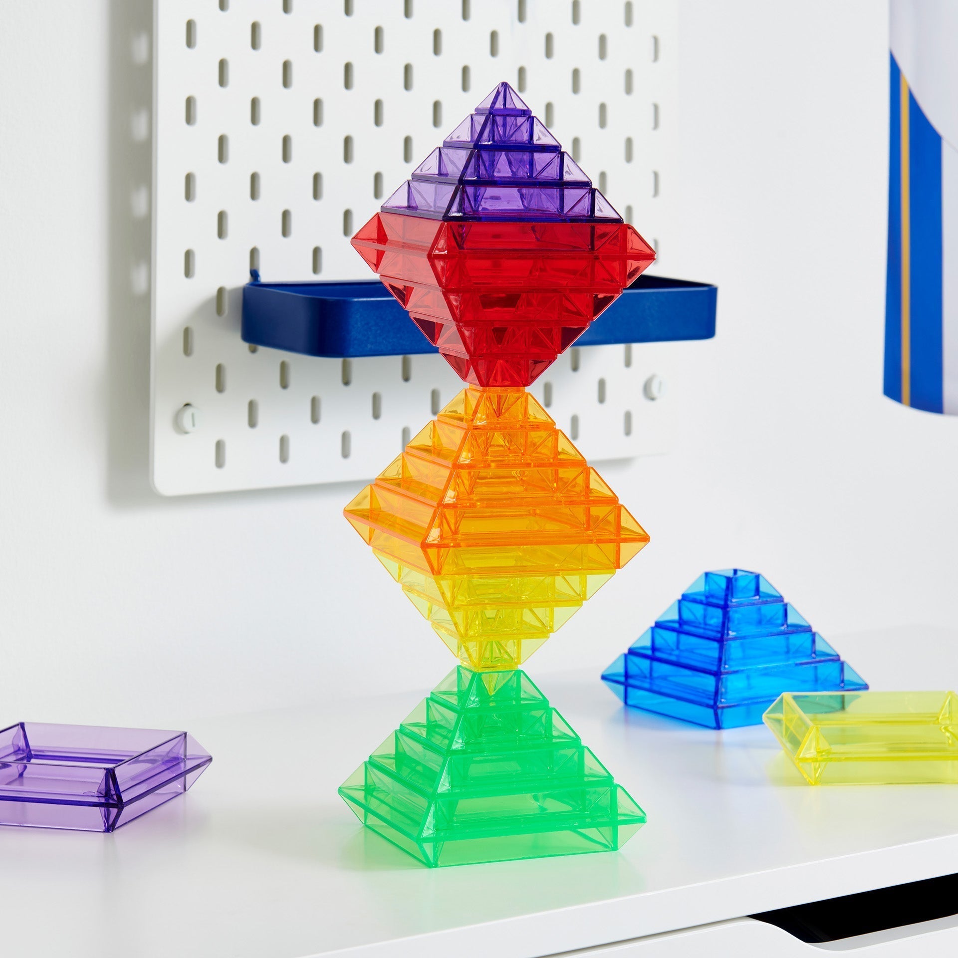 Tickit Translucent Colour Pyramid Builder costruzioni 30 pezzi