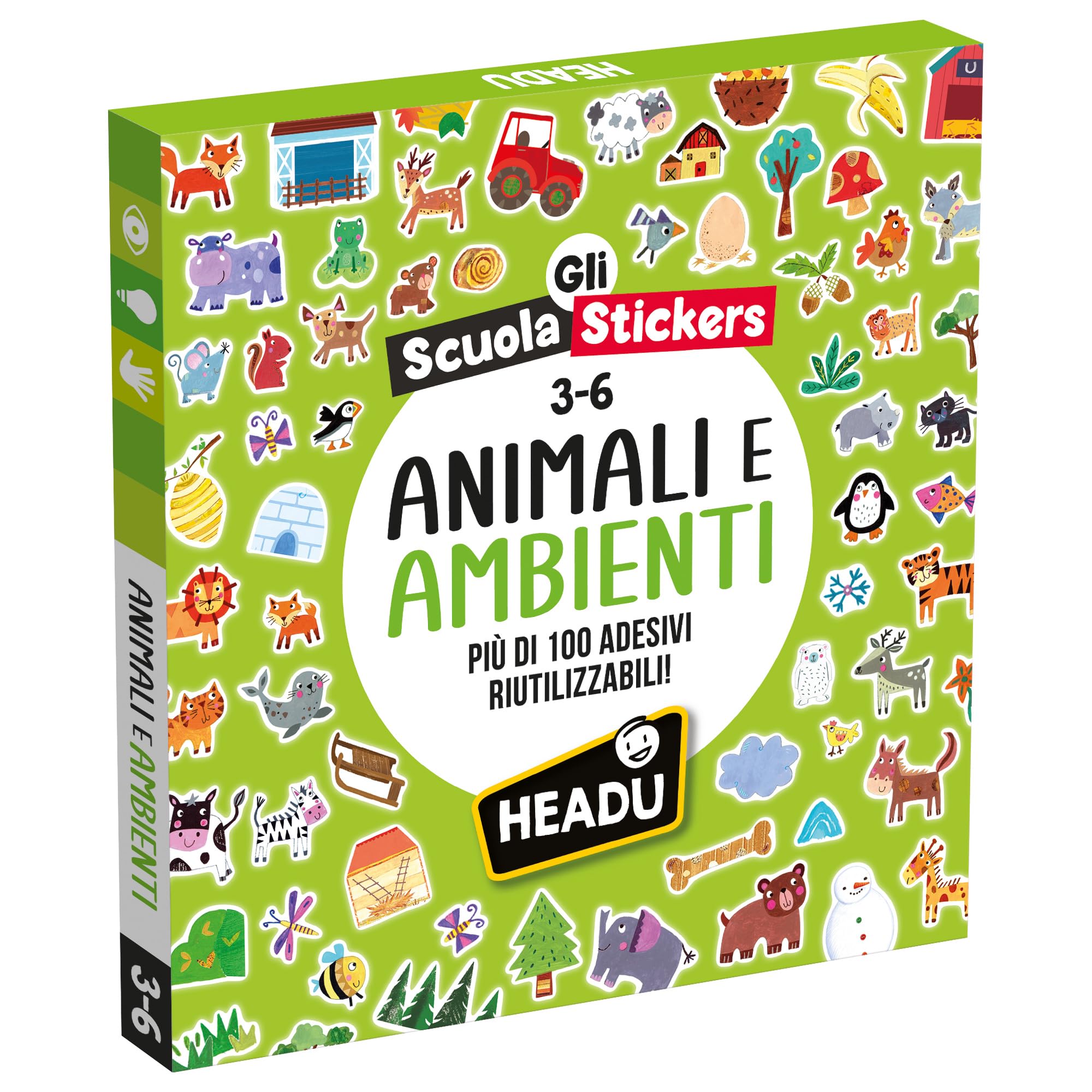 Headu Scuola Stickers Fiabe e Favole gioco educativo 130 stickers