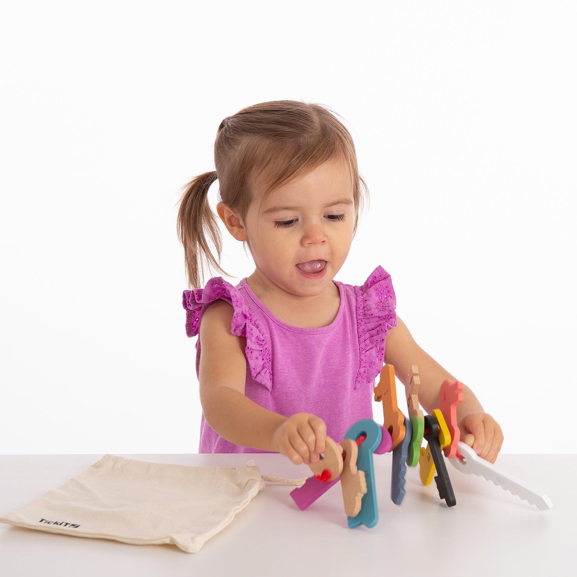 Tickit Rainbow Wooden Keys chiavi legno 0-10 11pz