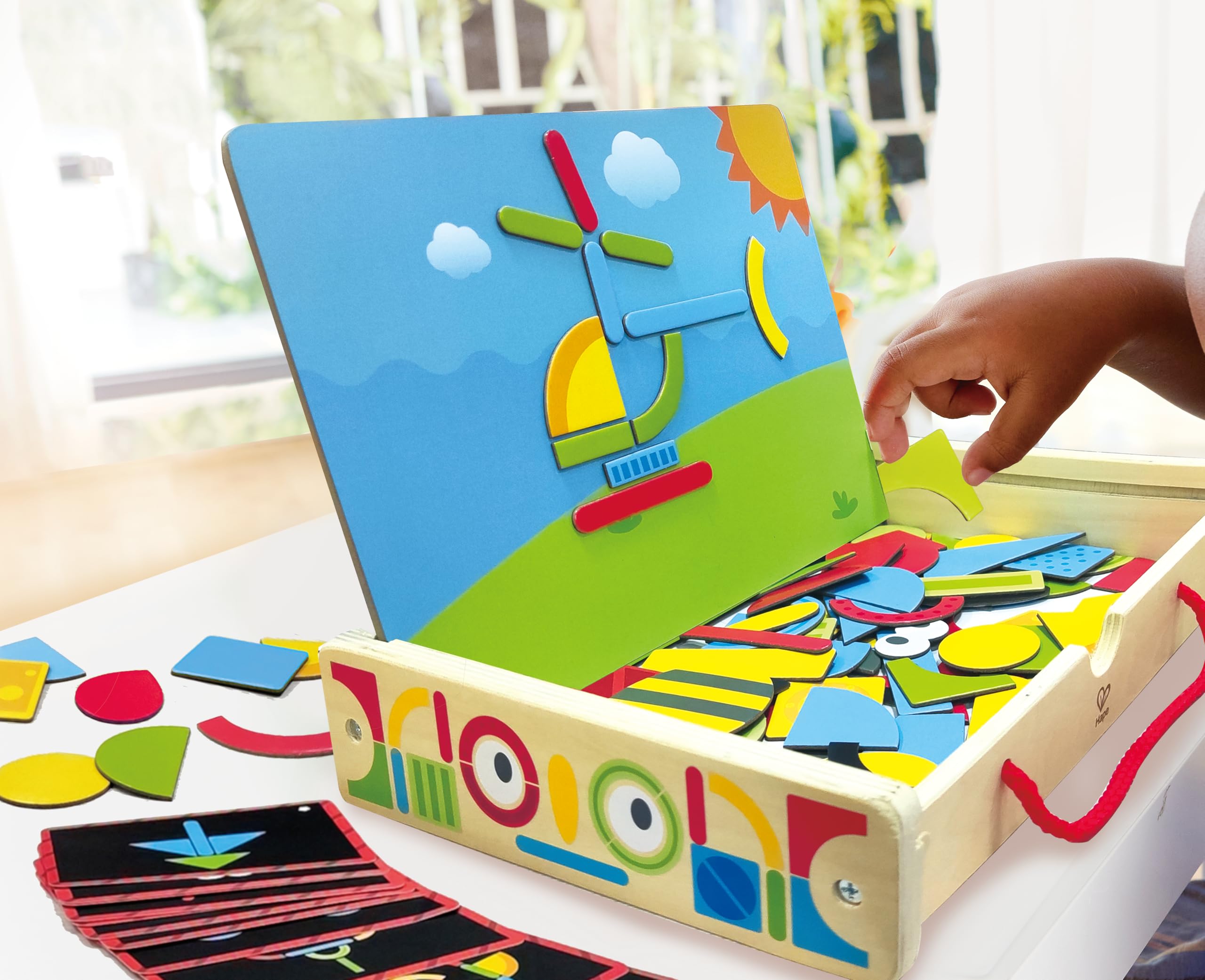 Hape Valigia Magnetica gioco magnetico 100 pezzi legno