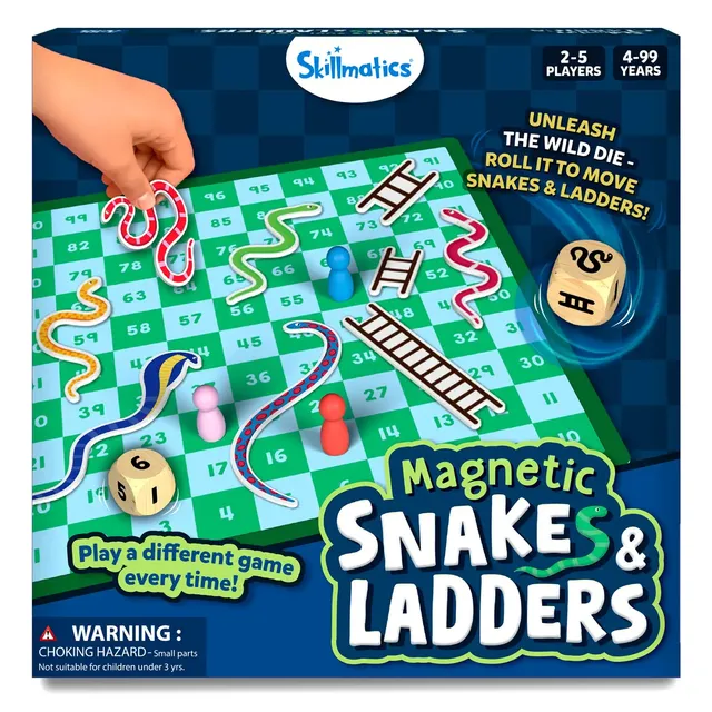 Skillmatics Snakes Ladders gioco tavolo magnetico