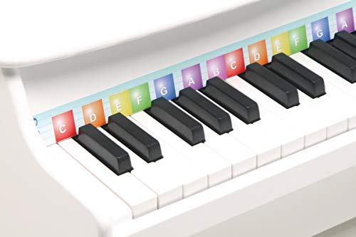 smallfoot 2473 pianoforte giocattolo in legno bianco