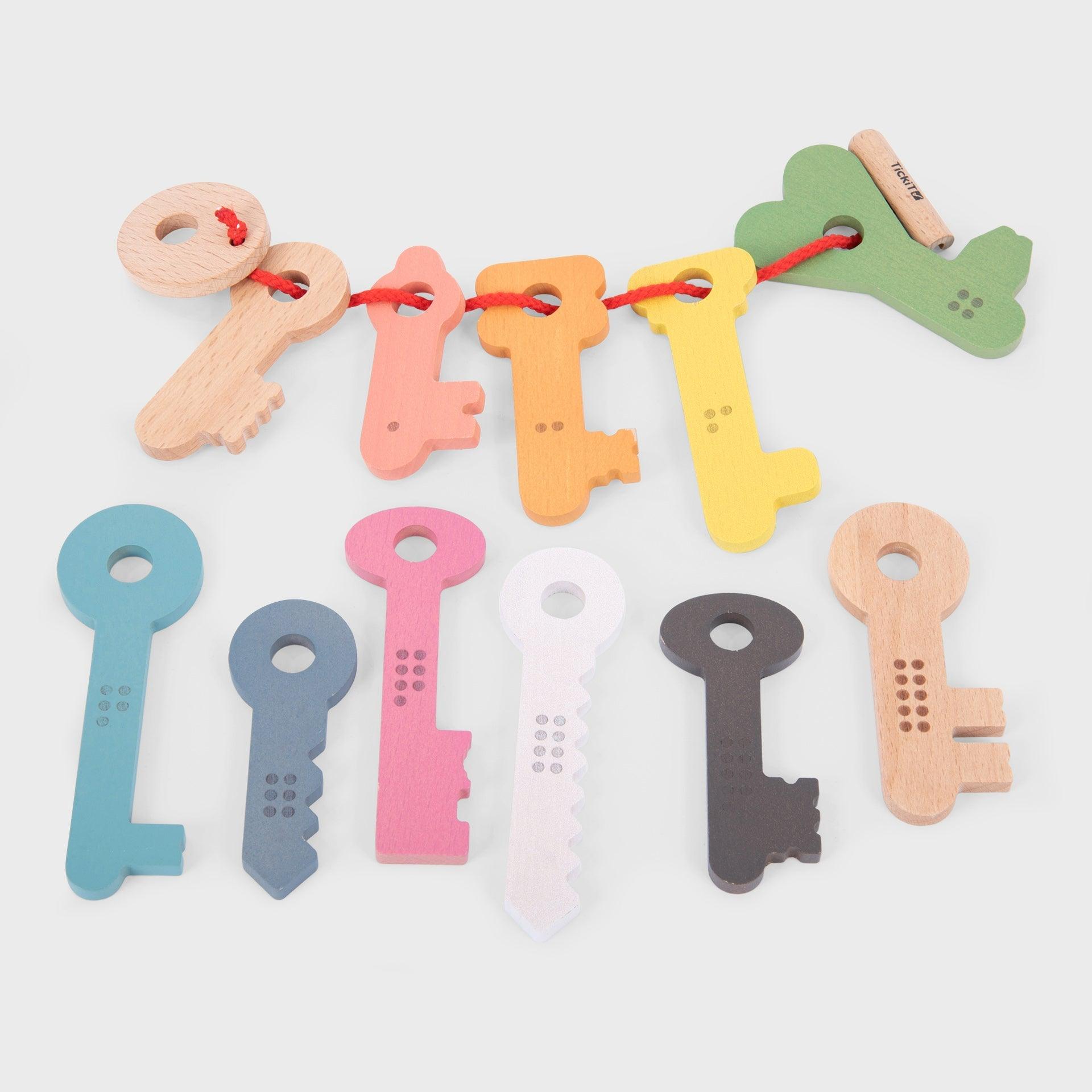 Tickit Rainbow Wooden Keys chiavi legno 0-10 11pz
