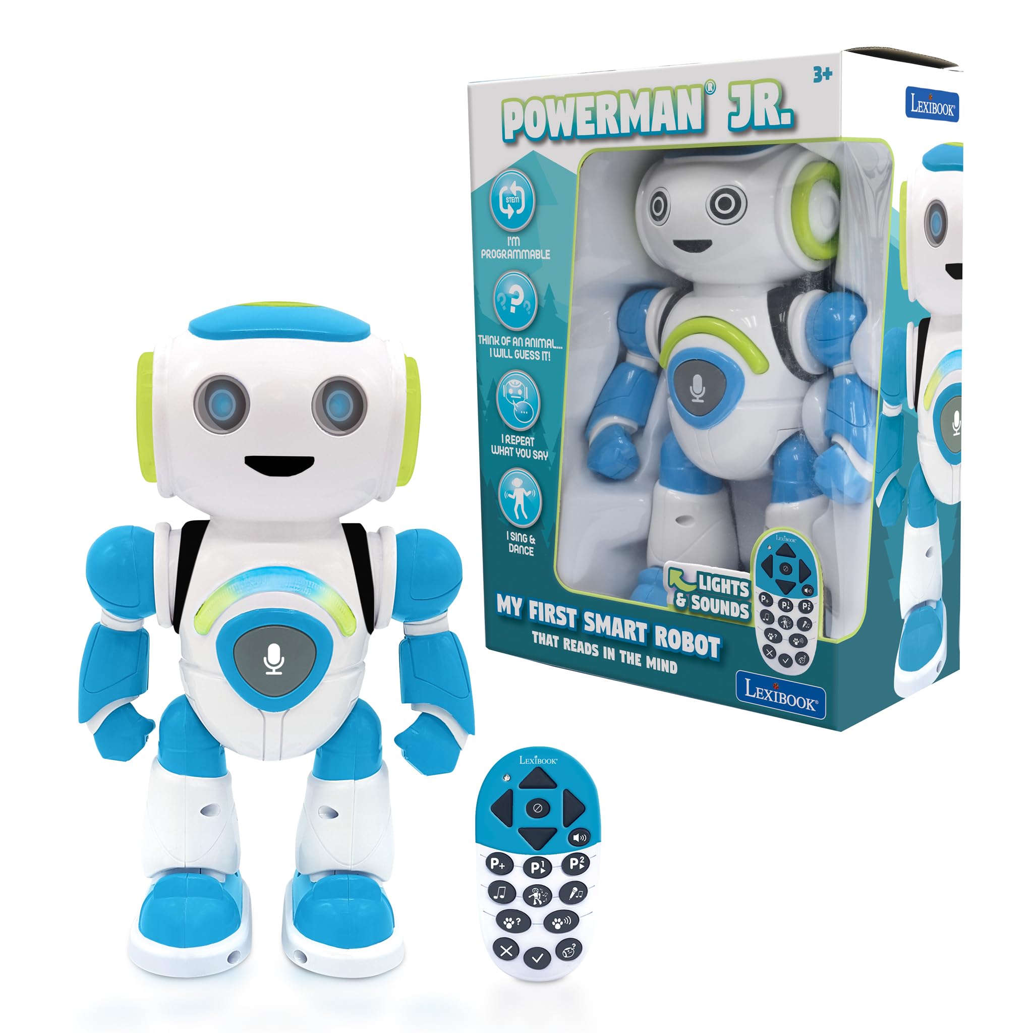 Lexibook Powerman Jr ROB20EN robot interattivo telecomando