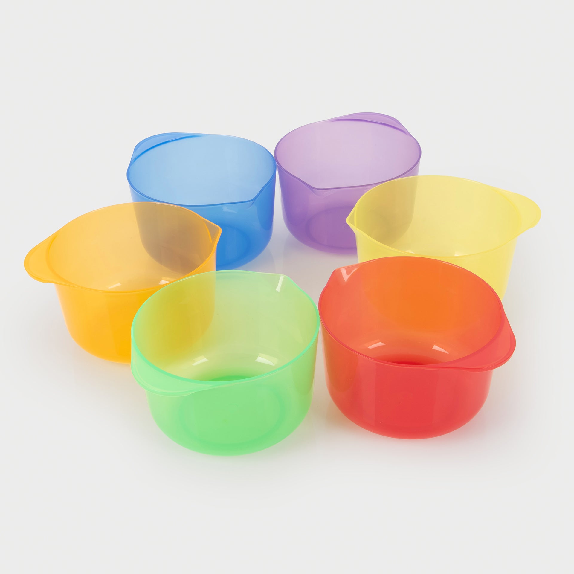 Tickit Translucent Colour Pouring Bowls ciotole 6 pezzi colori