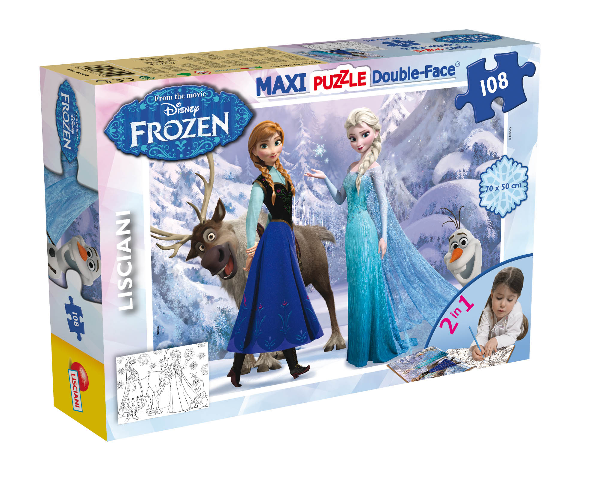 Lisciani Disney Maxi Floor 108 Frozen puzzle bambini