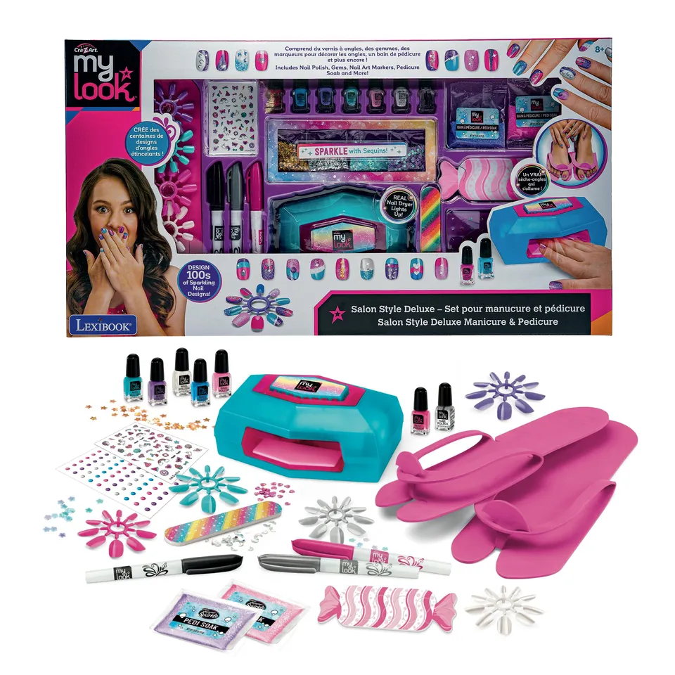 Lexibook Salon Style Deluxe CRSS32 set manicure rosa blu