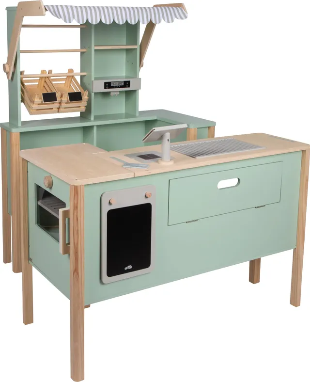 smallfoot 12688 cucina gioco negozio verde fresh con accessori