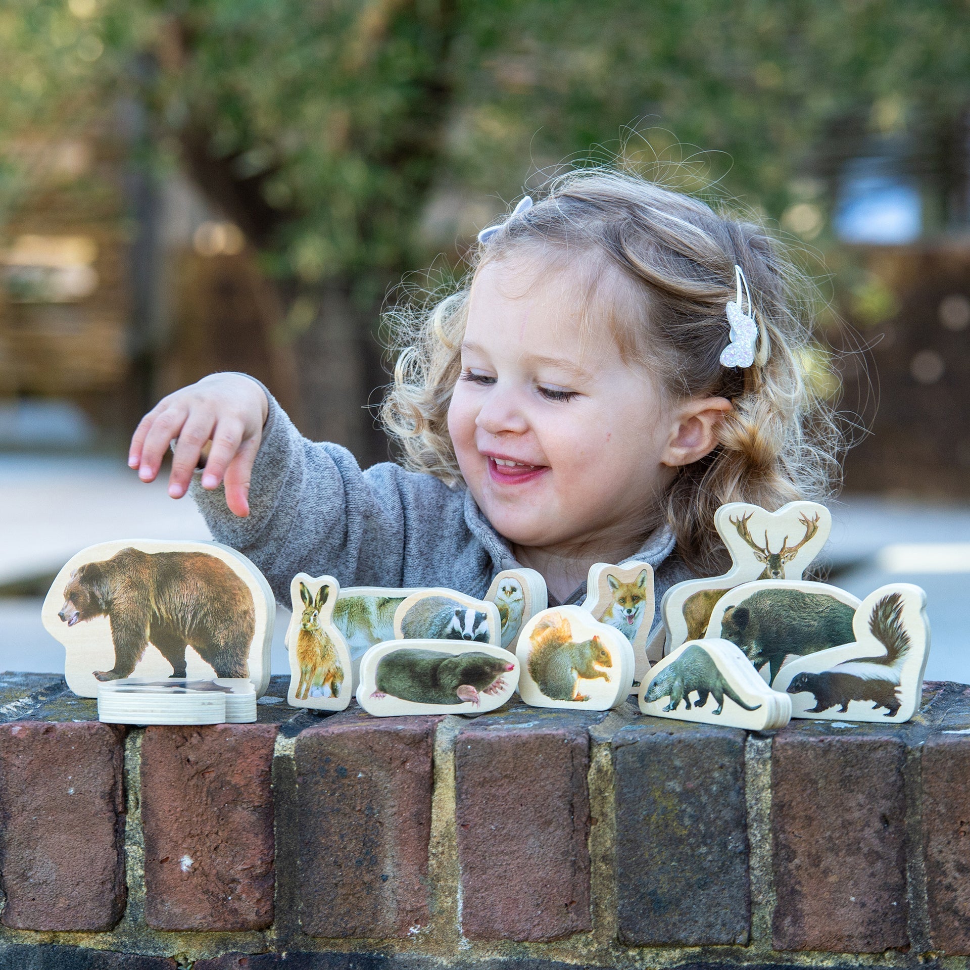 Tickit Wooden Forest Animal Blocks blocchi 15 pezzi foresta