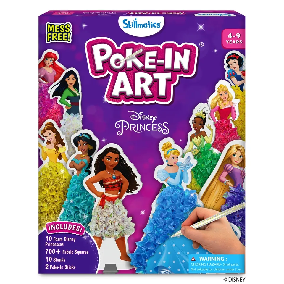 Skillmatics Poke-in Art Disney Princess kit creativo 4-9 anni