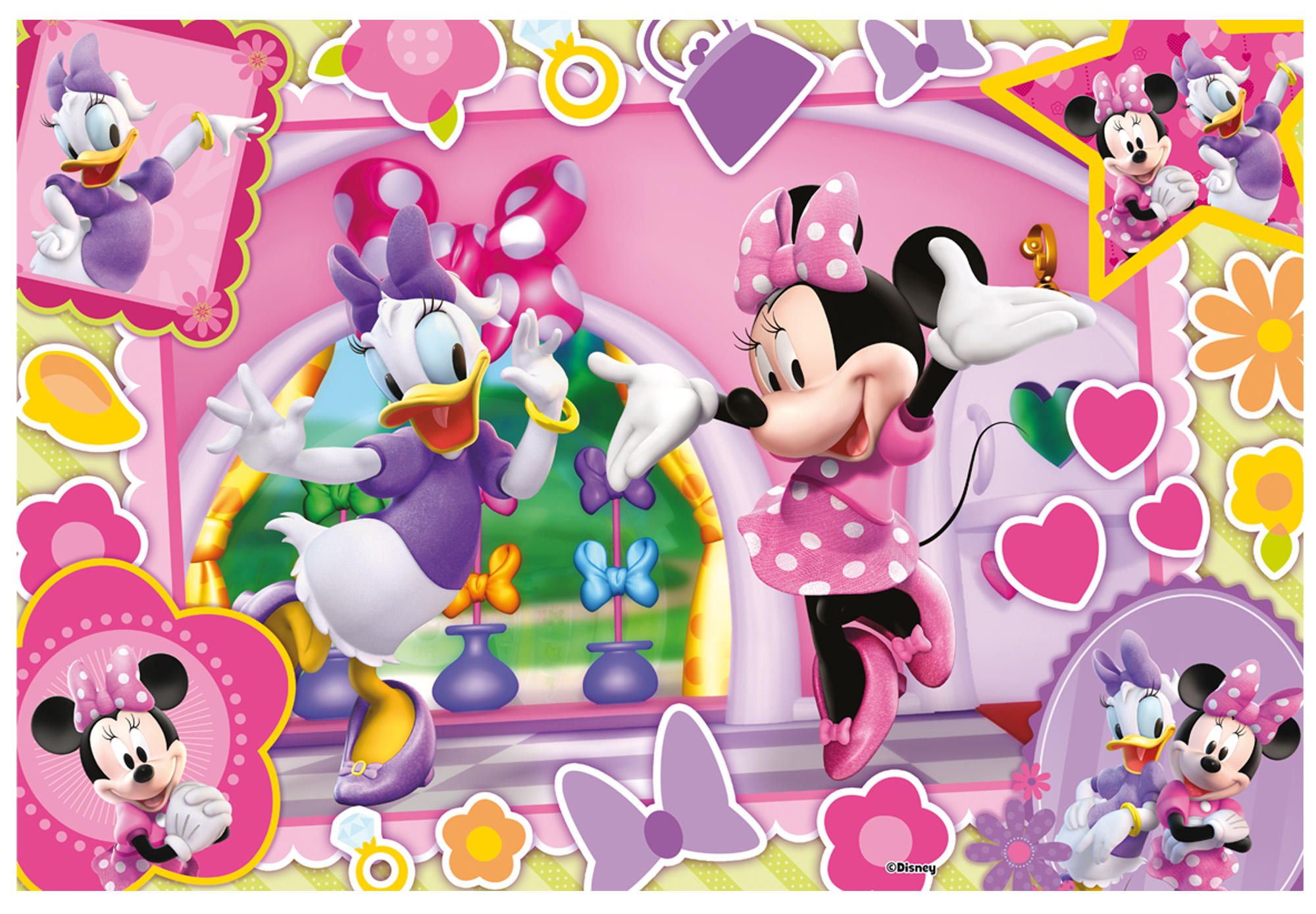 Lisciani Df Plus 60 Minnie puzzle bambine da colorare