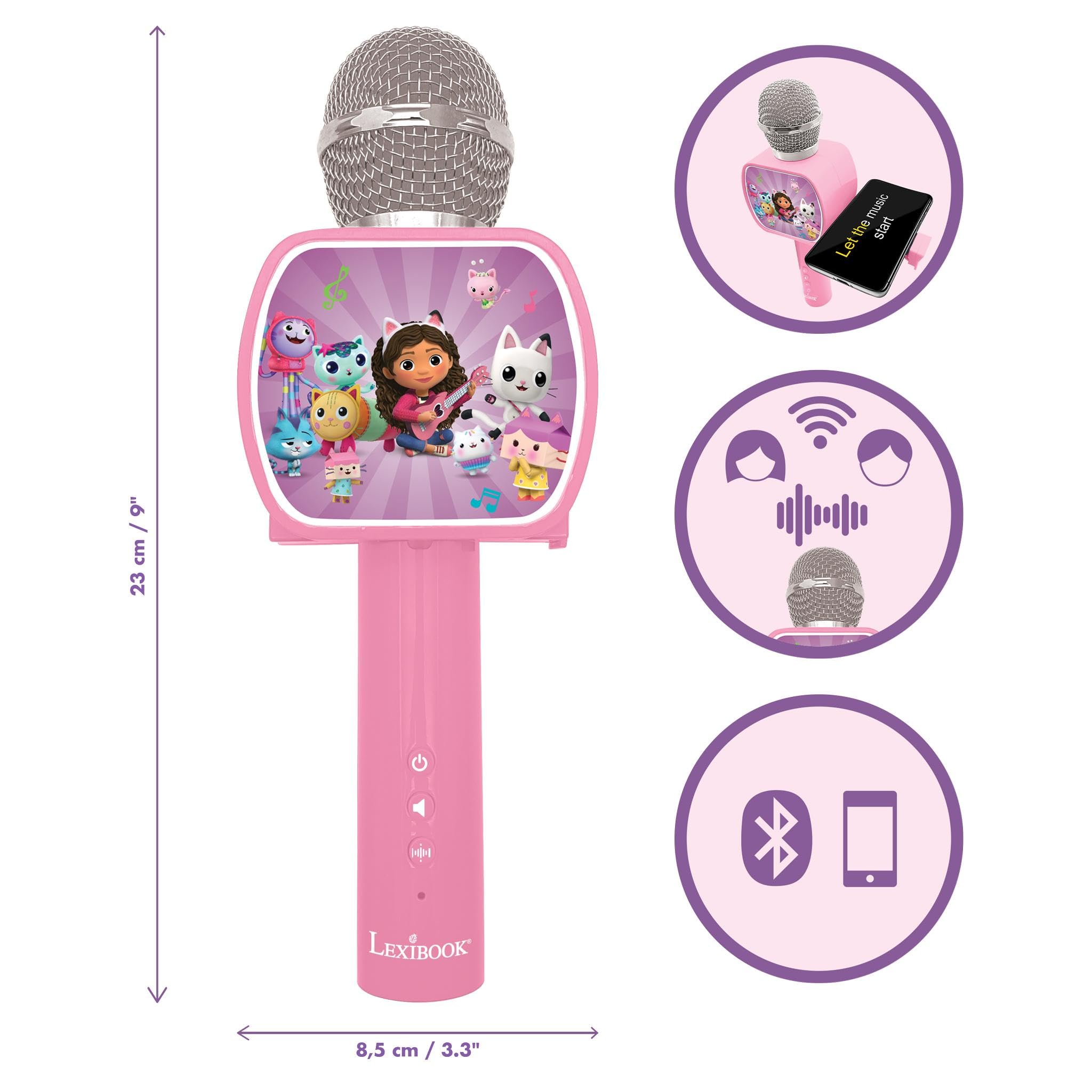 Lexibook Gabby MIC240GDHLXB microfono bluetooth rosa