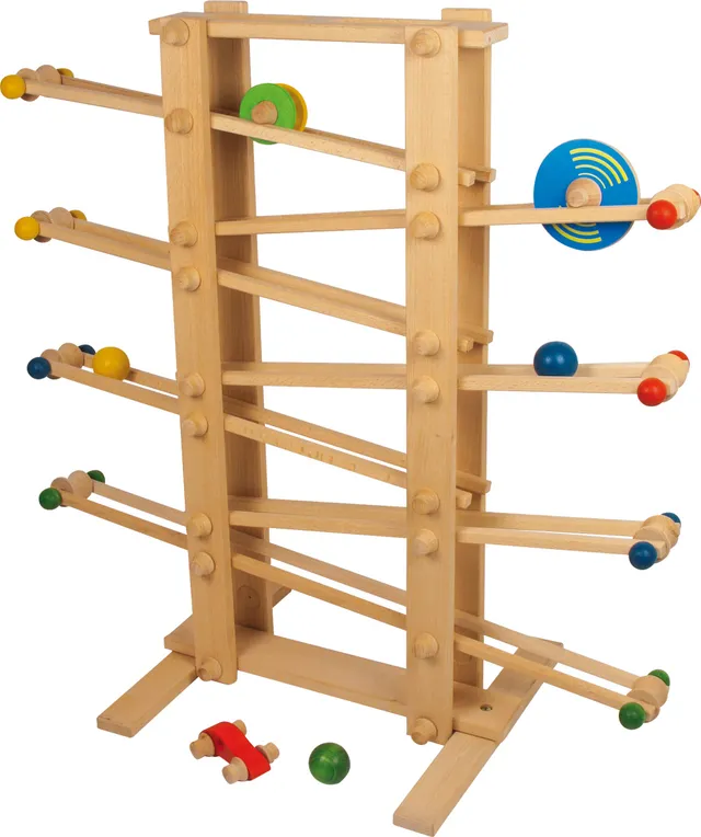 smallfoot Pista per biglie gigante in legno con campanella