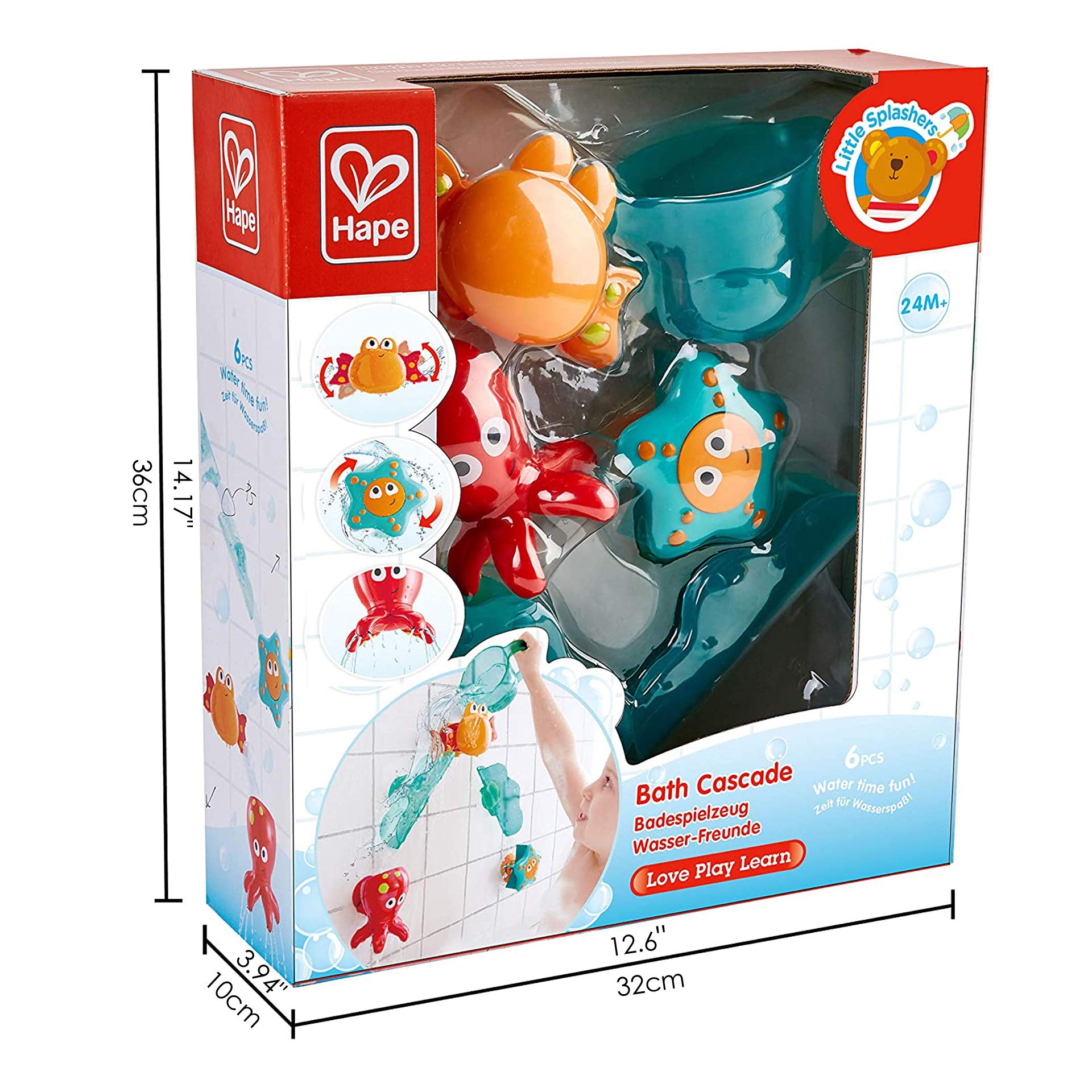 Hape E0215 Amanti dell'Acqua gioco bagno con ventose 24 mesi